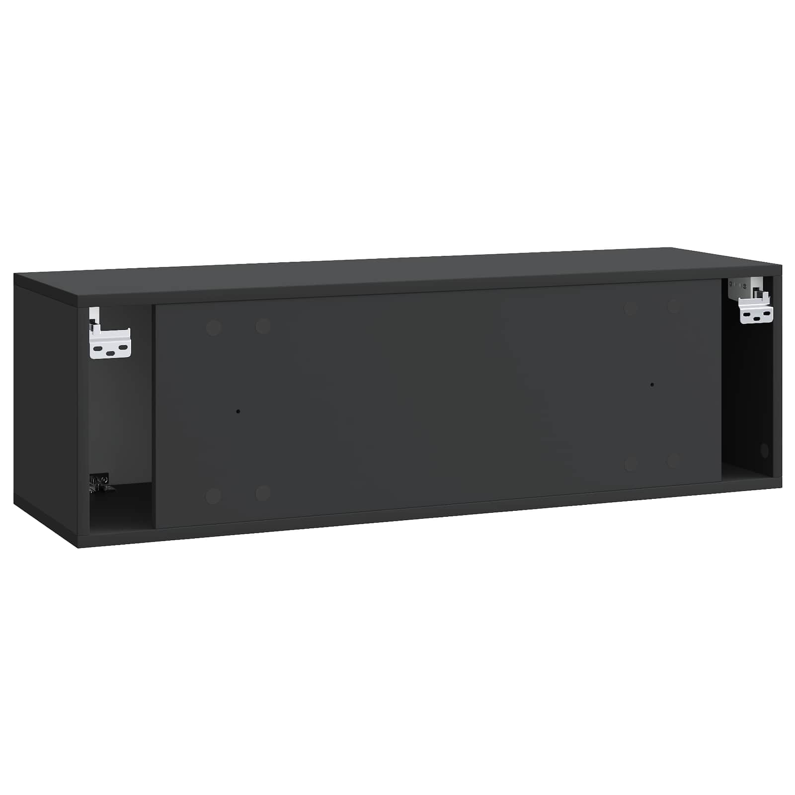 Meuble TV mural Noir 98 x 31 x 30 cm Bois d'ingénierie - XIOS
