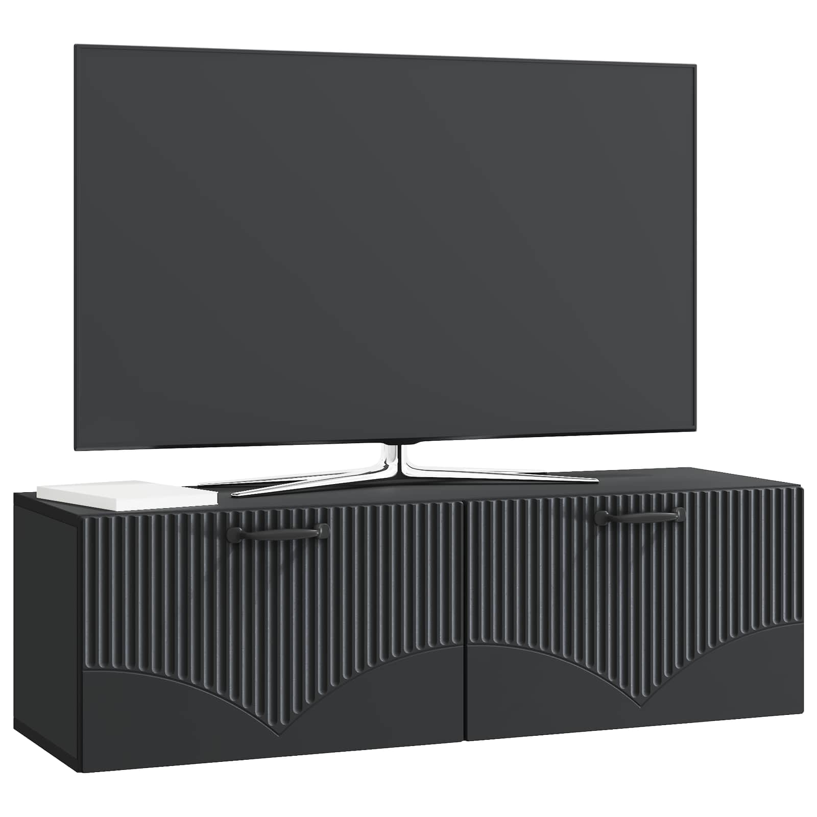 Meuble TV mural Noir 98 x 31 x 30 cm Bois d'ingénierie - XIOS