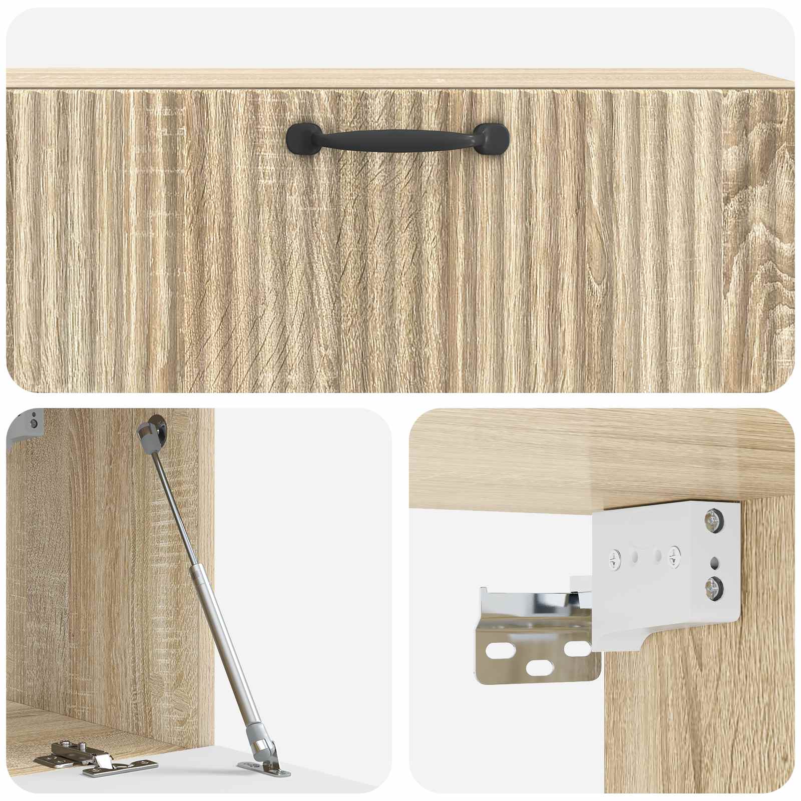 Meuble TV mural Chêne Sonoma 98 x 31 x 30 cm Bois d'ingénierie - XIOS