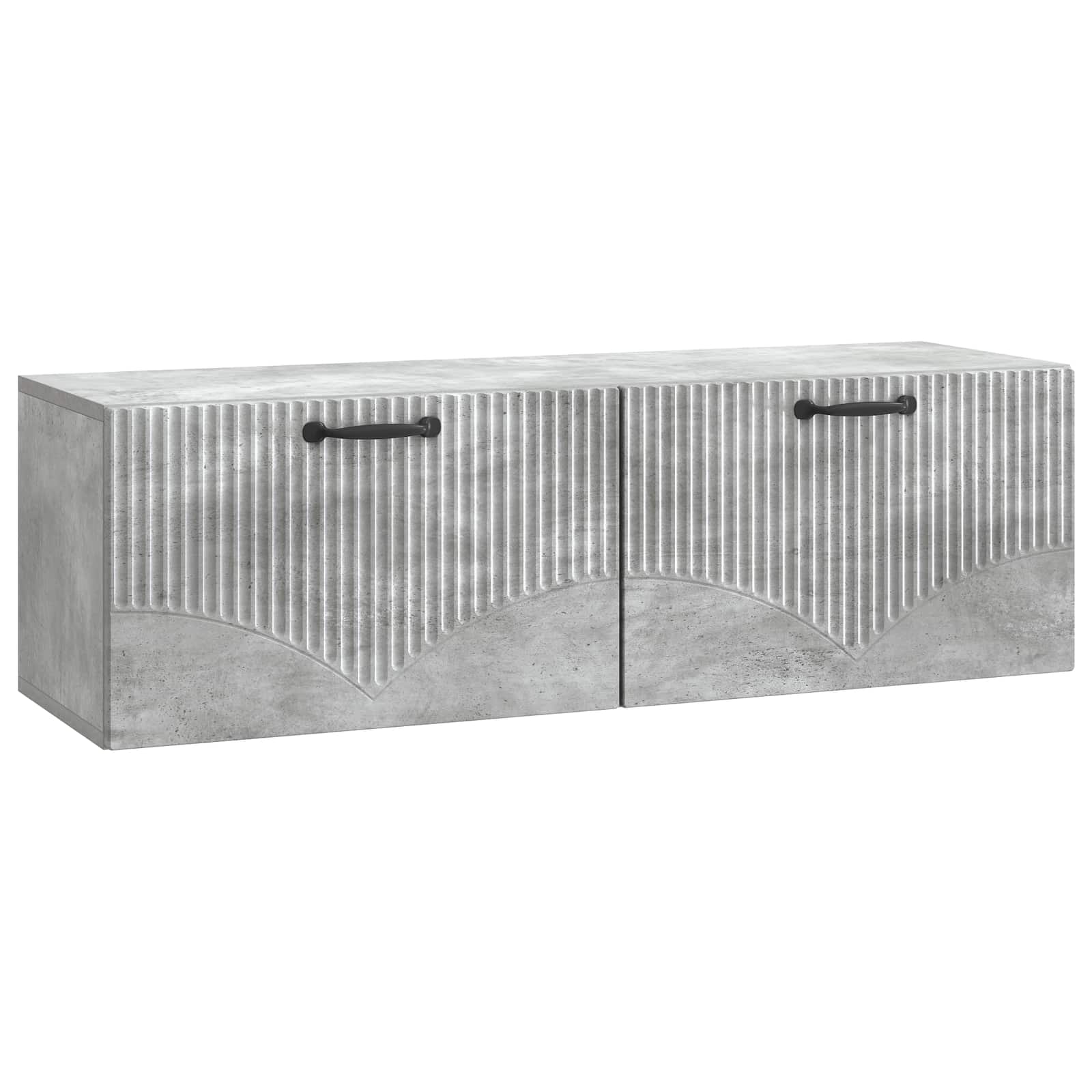 Meuble TV mural Gris béton 98 x 31 x 30 cm Bois d'ingénierie - XIOS