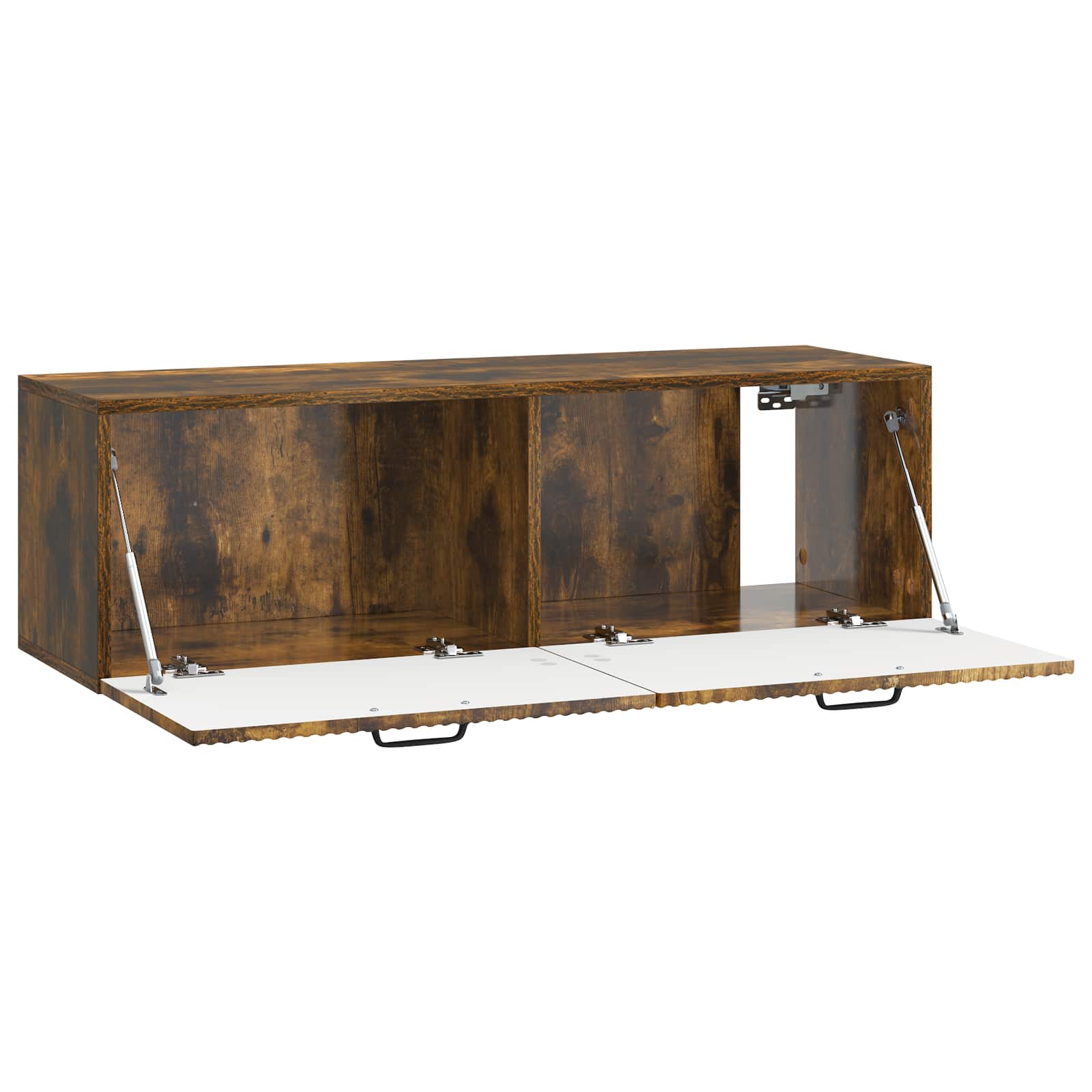 Meuble TV mural Chêne fumé 98 x 31 x 30 cm Bois d'ingénierie - XIOS