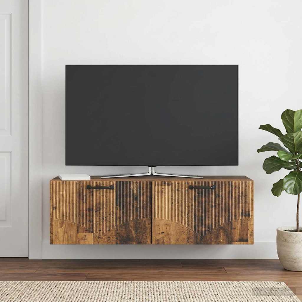Meuble TV mural Bois ancien 98 x 31 x 30 cm Bois d'ingénierie - XIOS