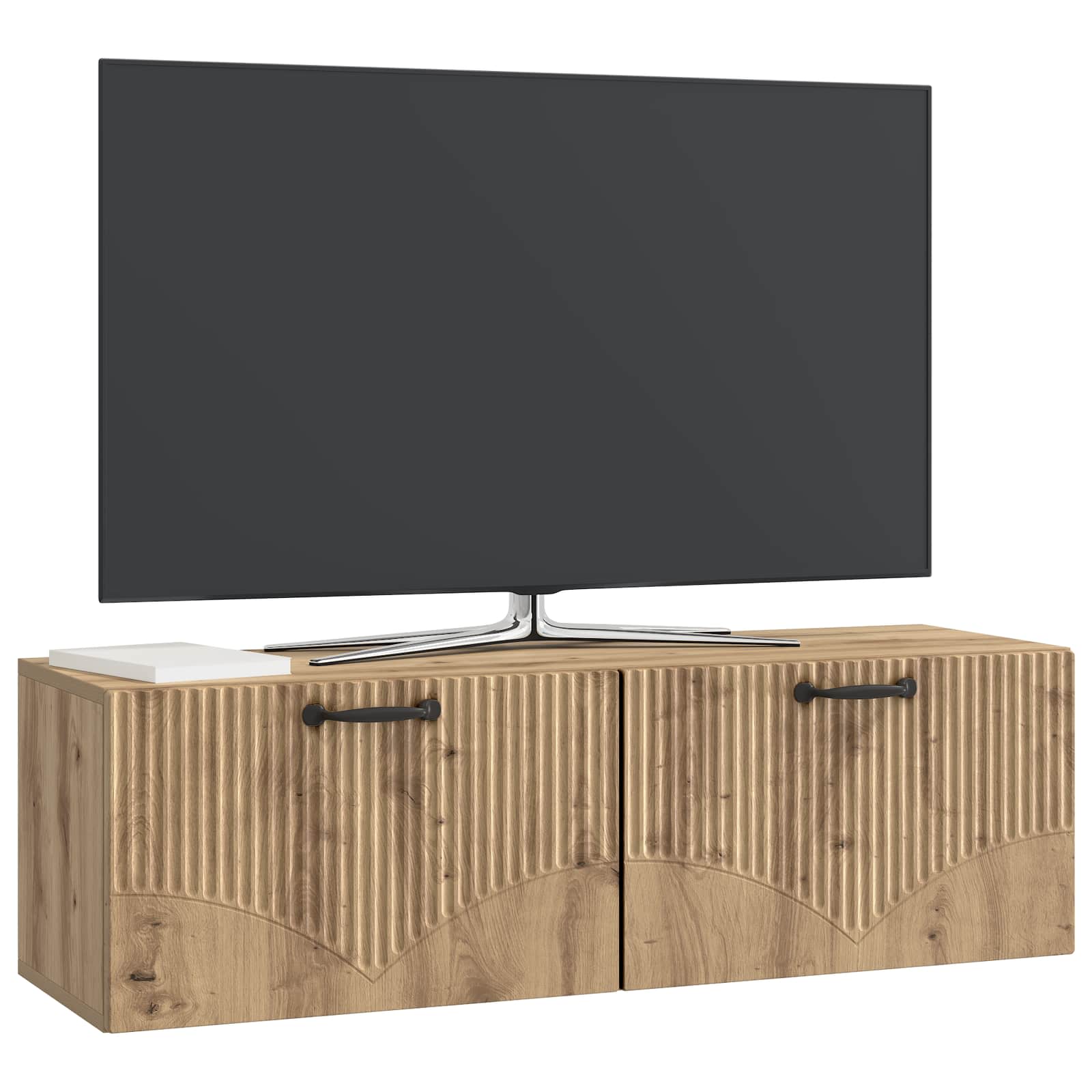 Meuble TV mural 98 x 31 x 30 cm Chêne artisanal - XIOS
