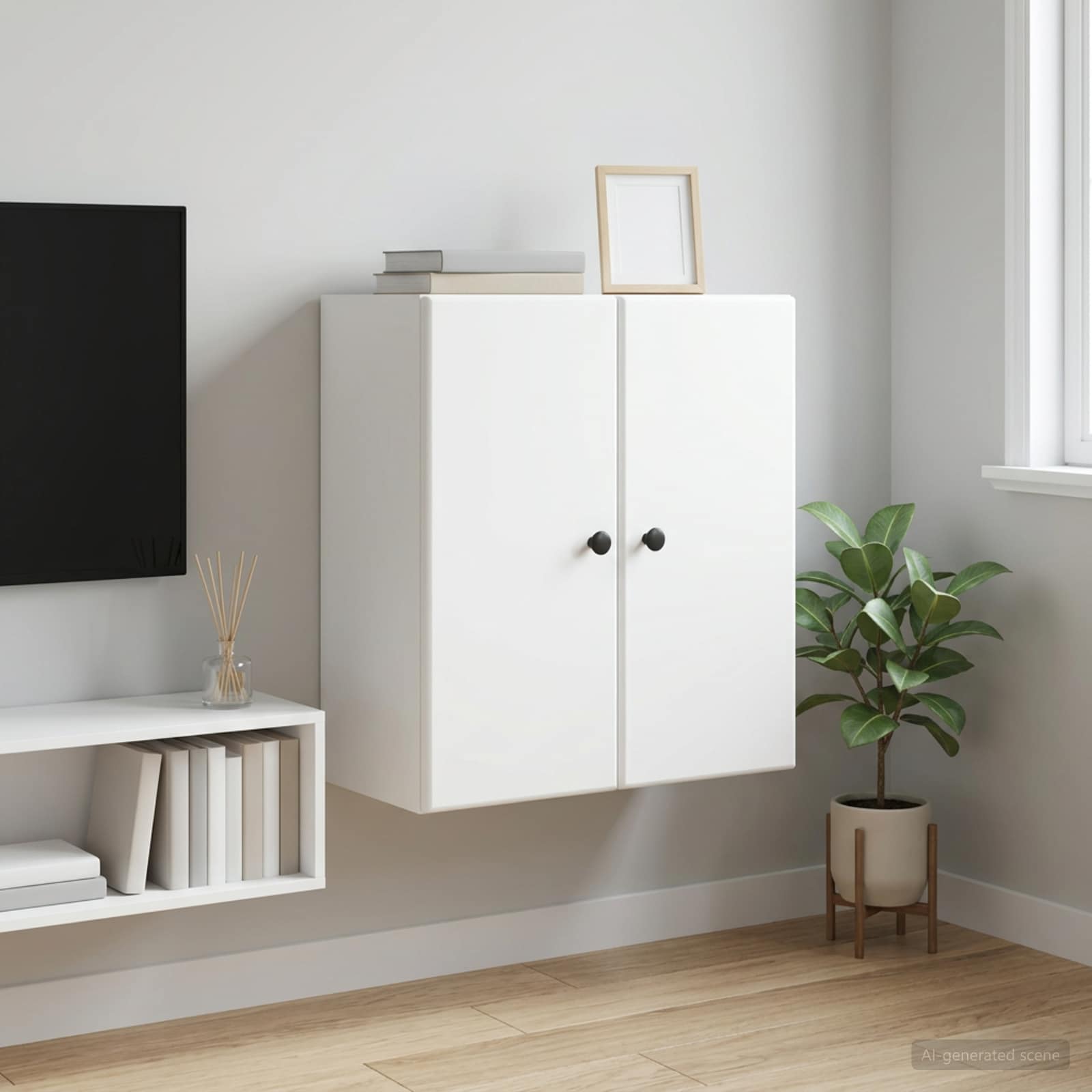 Armoire Murale Blanc 59 x 31 x 60 cm Bois d'ingénierie - XIOS