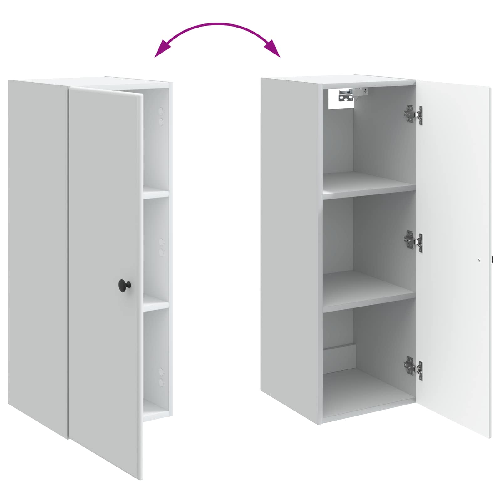 Armoire Murale Blanc 33 x 34,5 x 90 cm Bois d'ingénierie - XIOS