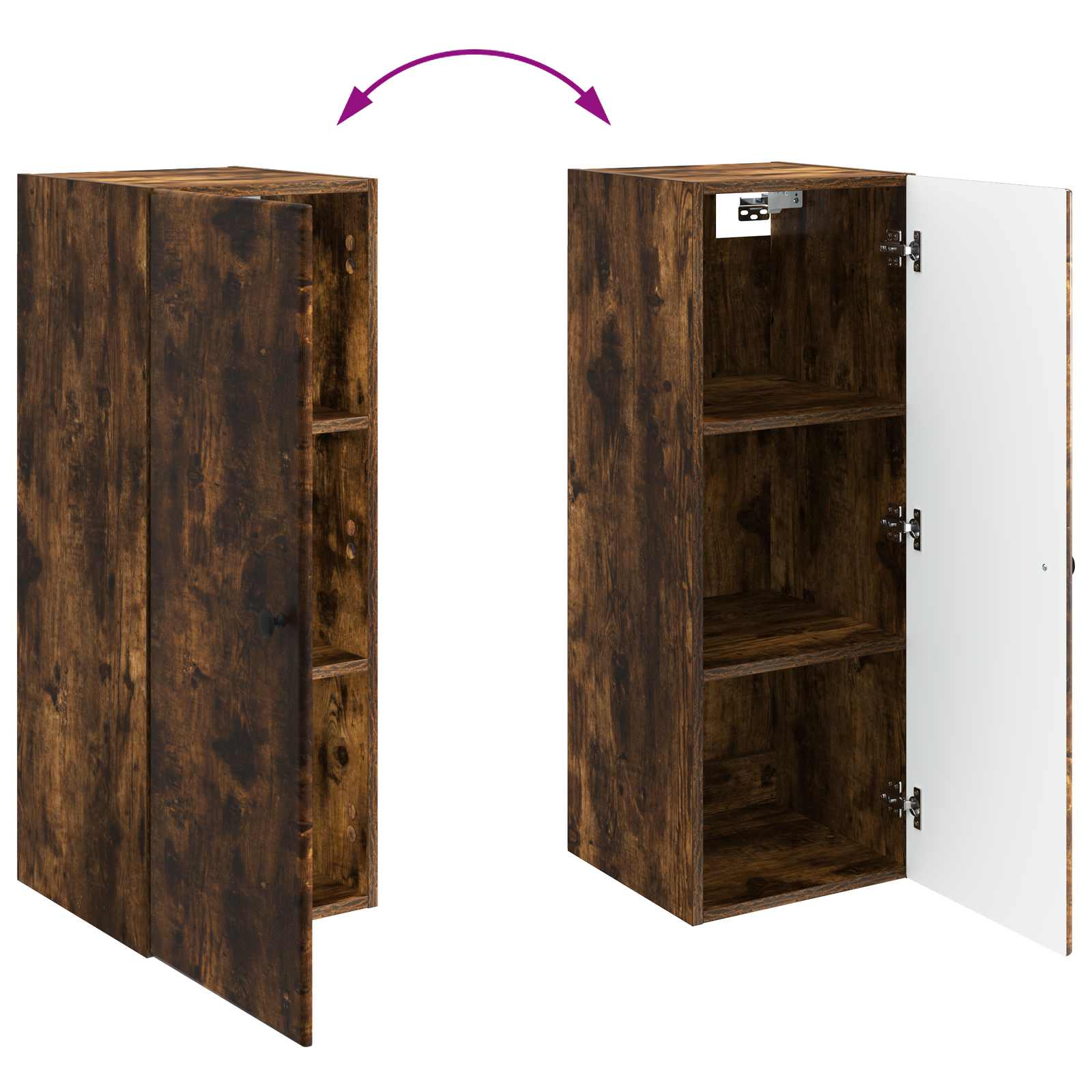 Armoire Murale Chêne fumé 33 x 34,5 x 90 cm Bois d'ingénierie - XIOS
