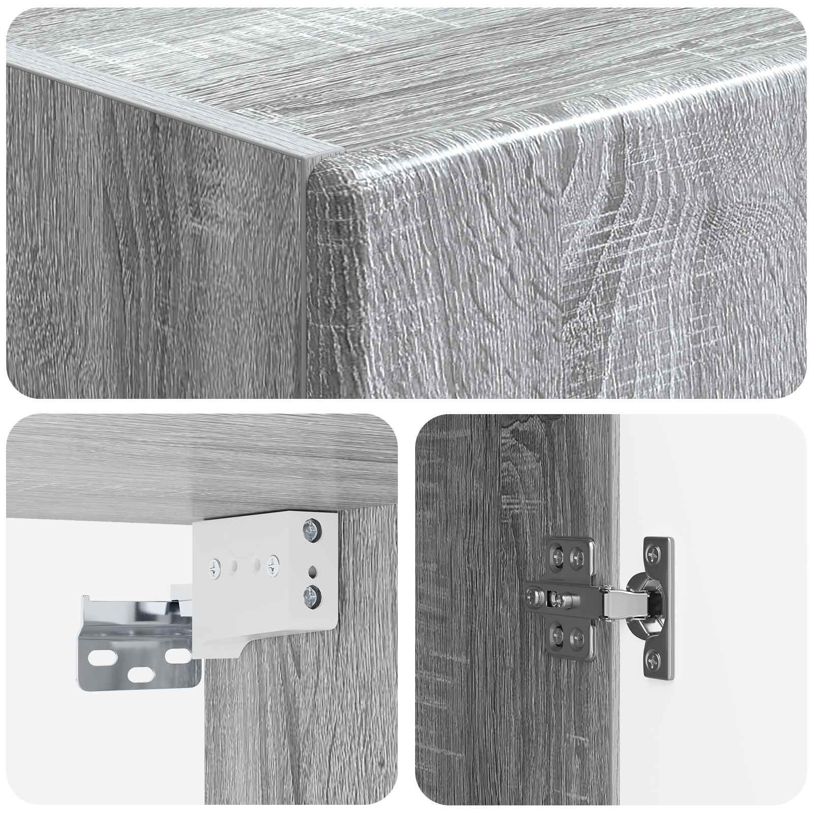 Armoire Murale Sonoma gris 33 x 34,5 x 90 cm Bois d'ingénierie - XIOS
