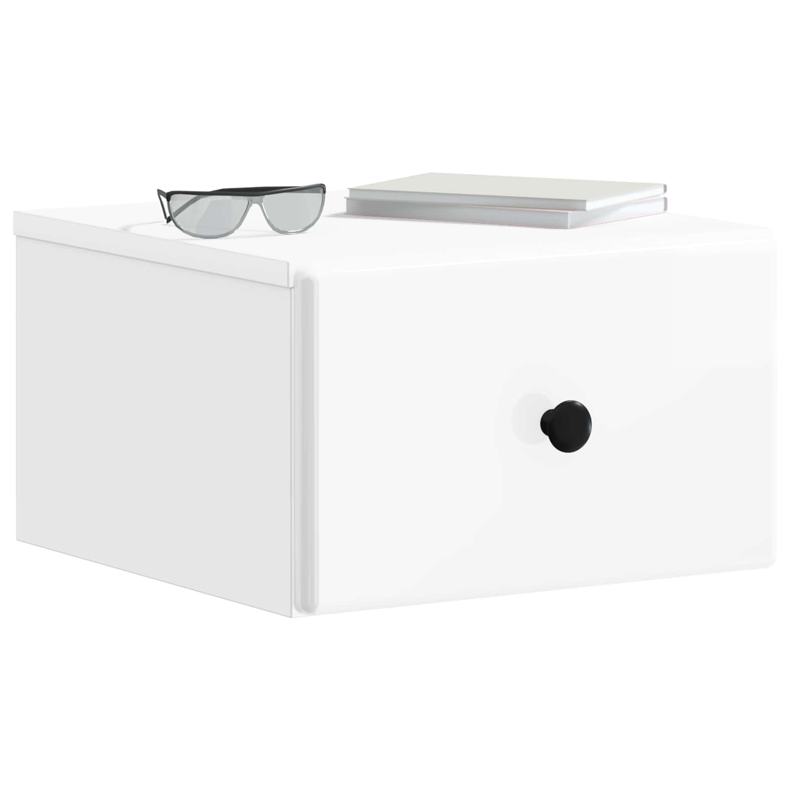 Cabinet de chevet mural 2 pcs Blanc brillant 34,5 x 33 x 20 cm - XIOS