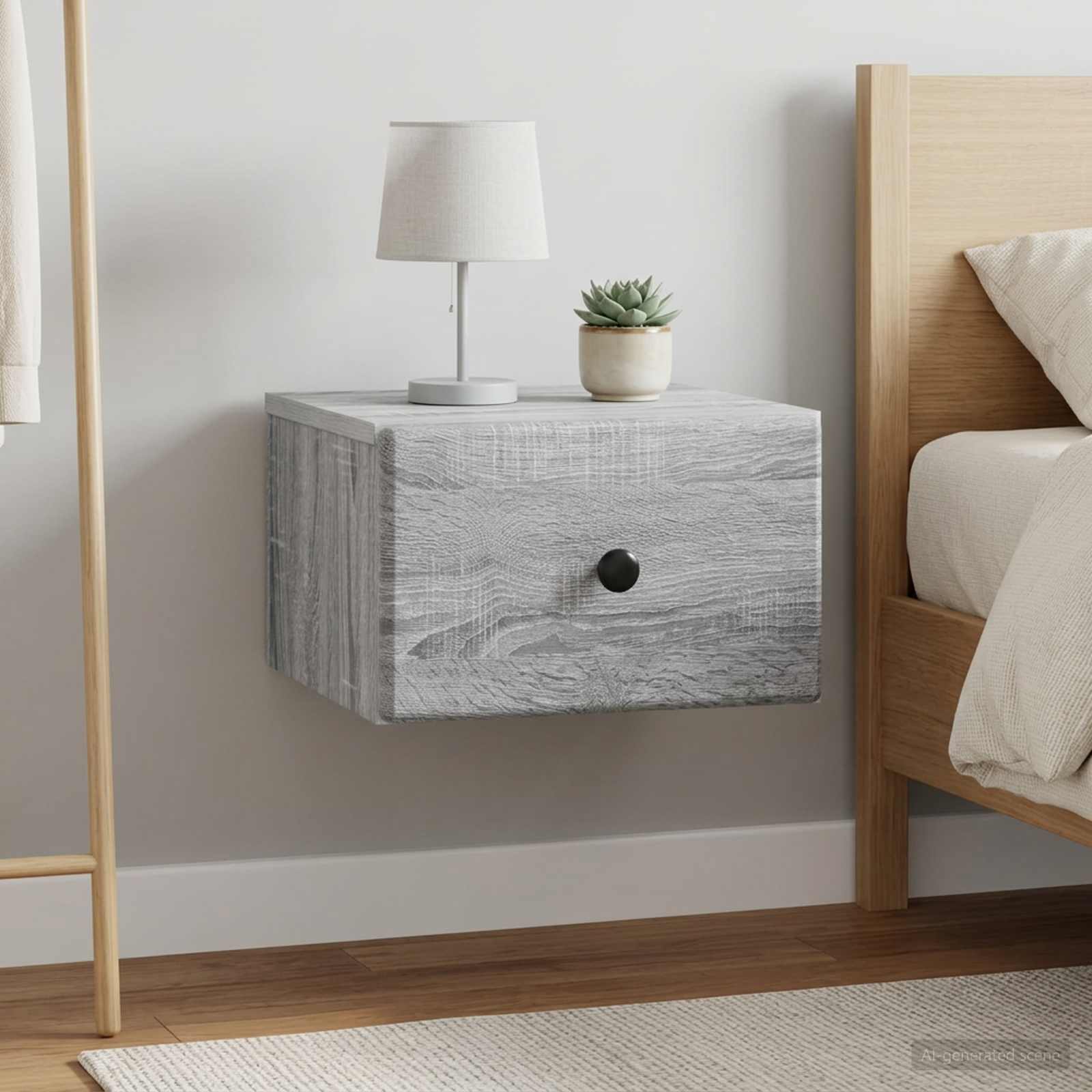 Cabinet de chevet mural 2 pcs Sonoma gris 34,5 x 33 x 20 cm - XIOS