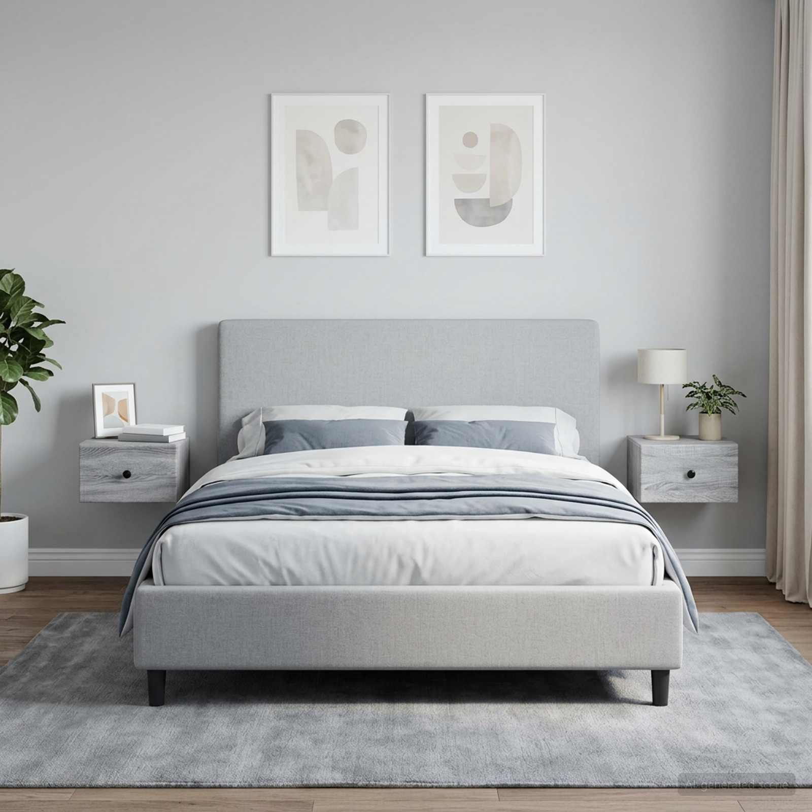 Cabinet de chevet mural 2 pcs Sonoma gris 34,5 x 33 x 20 cm - XIOS