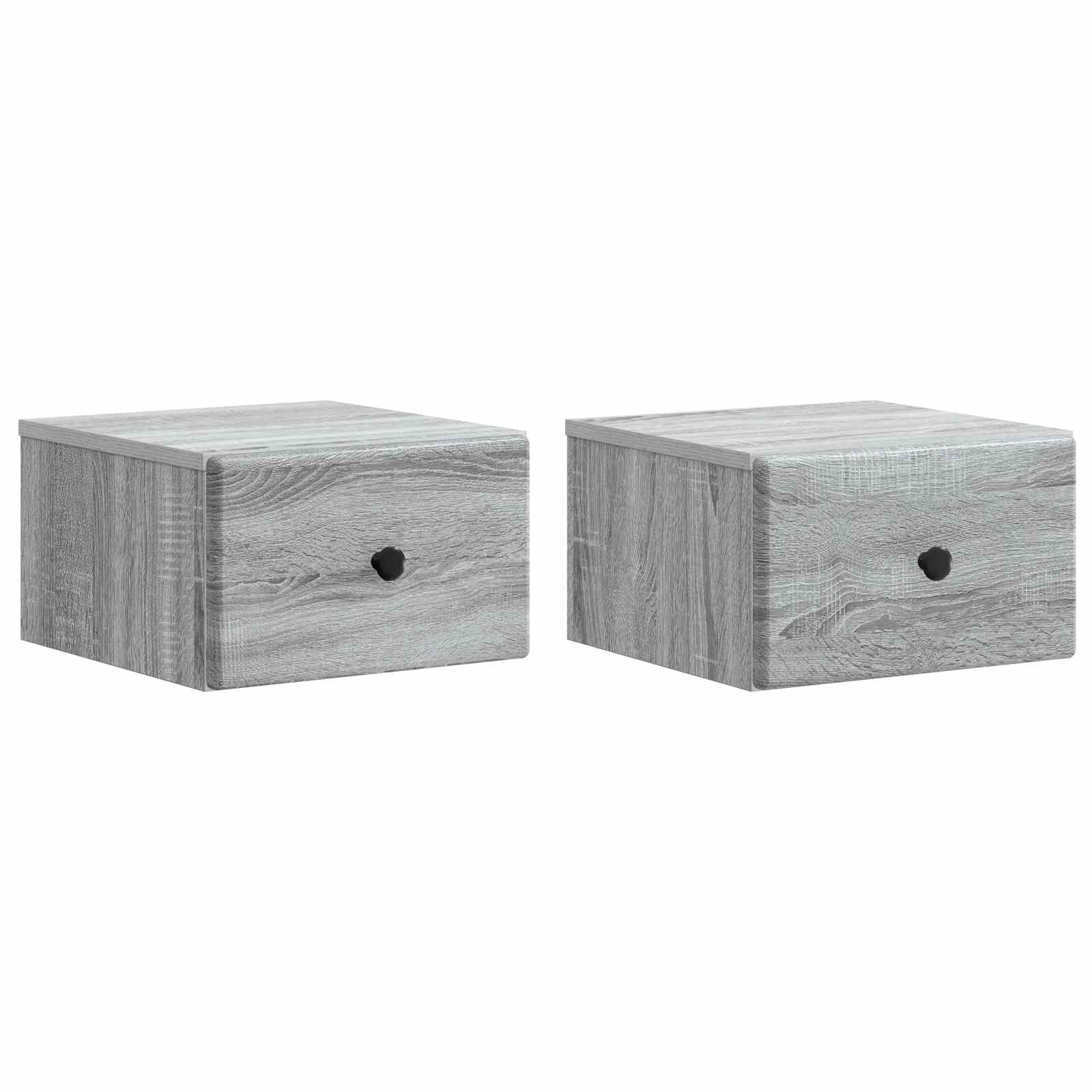Cabinet de chevet mural 2 pcs Sonoma gris 34,5 x 33 x 20 cm - XIOS