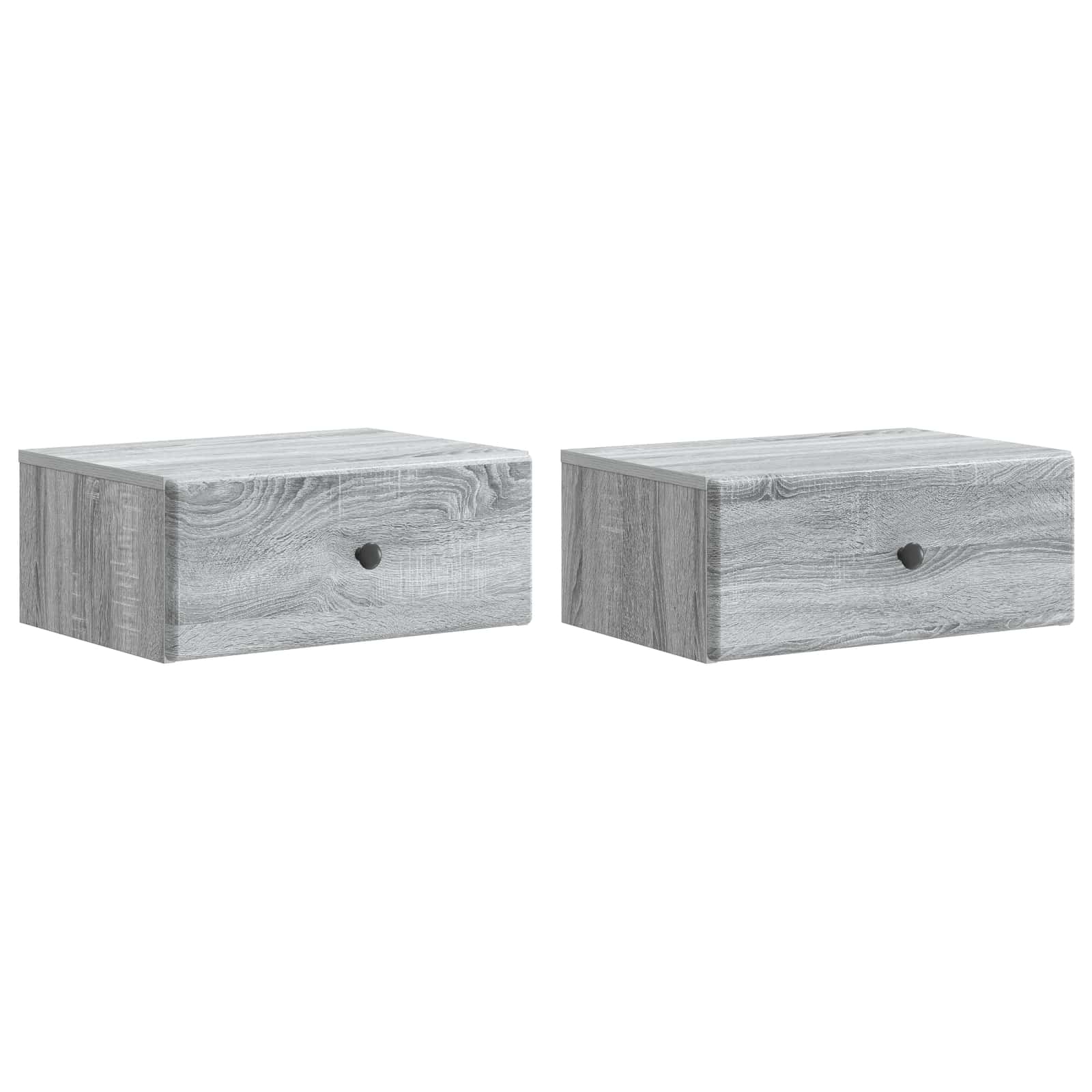 Cabinet de chevet mural 2 pcs Sonoma gris 49 x 34,5 x 20 cm - XIOS