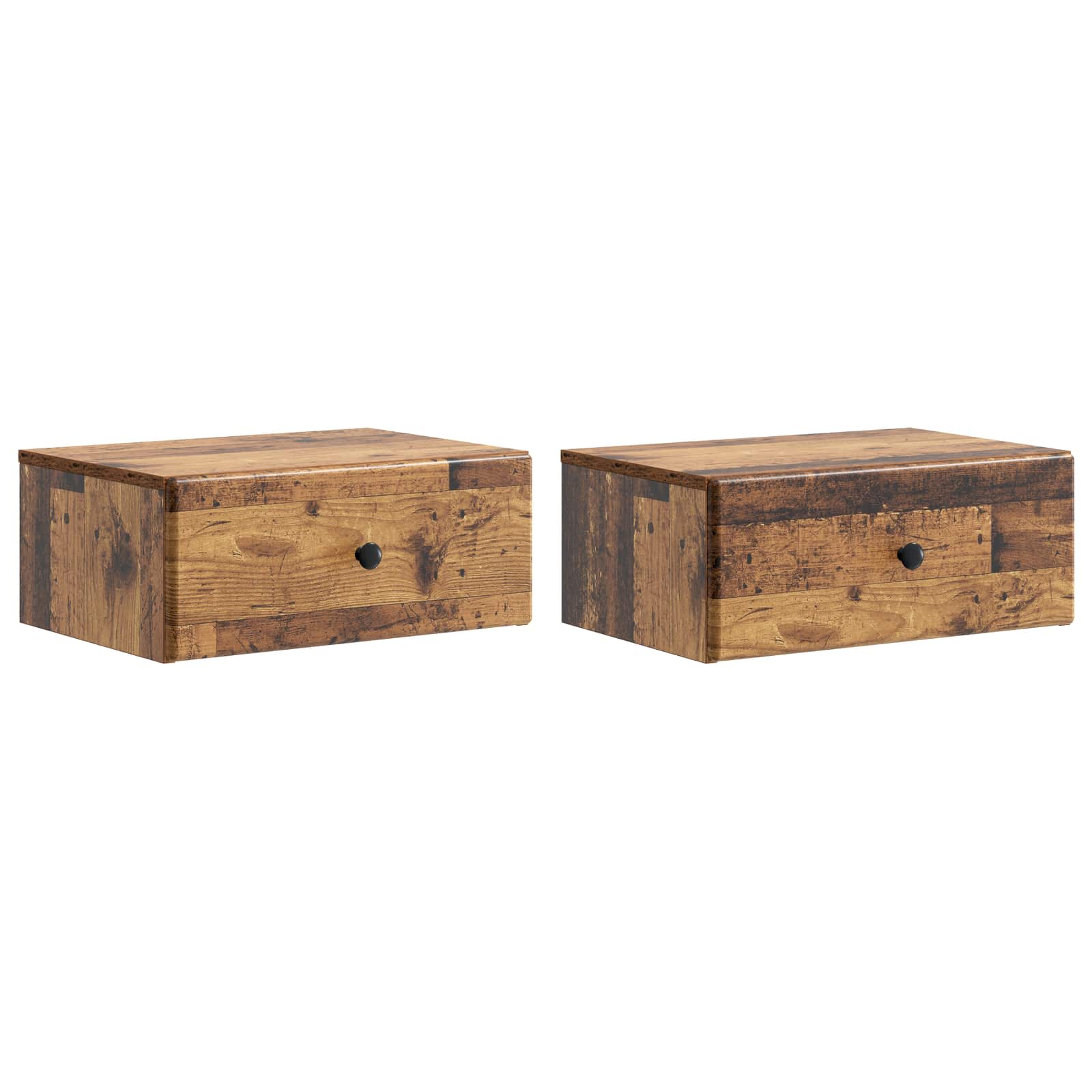 Cabinet de chevet mural 2 pcs Bois ancien 49 x 34,5 x 20 cm - XIOS