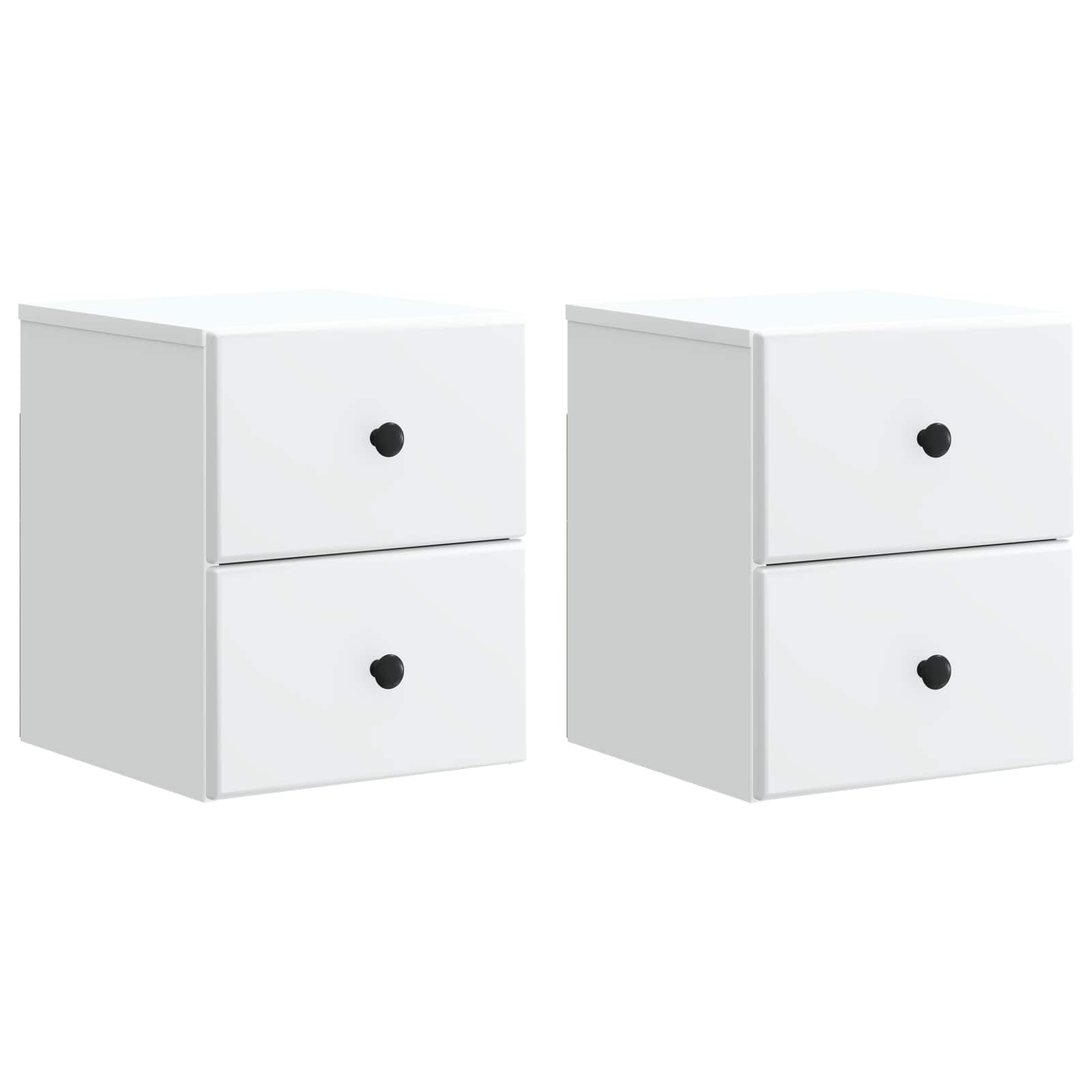 Cabinet de chevet mural 2 pcs Blanc 34,5 x 33 x 40 cm - XIOS
