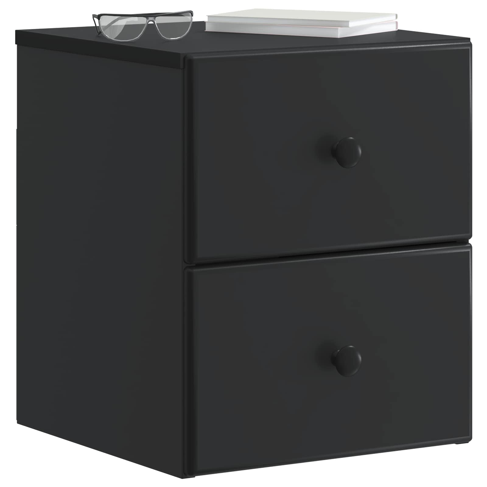 Cabinet de chevet mural 2 pcs Noir 34,5 x 33 x 40 cm - XIOS