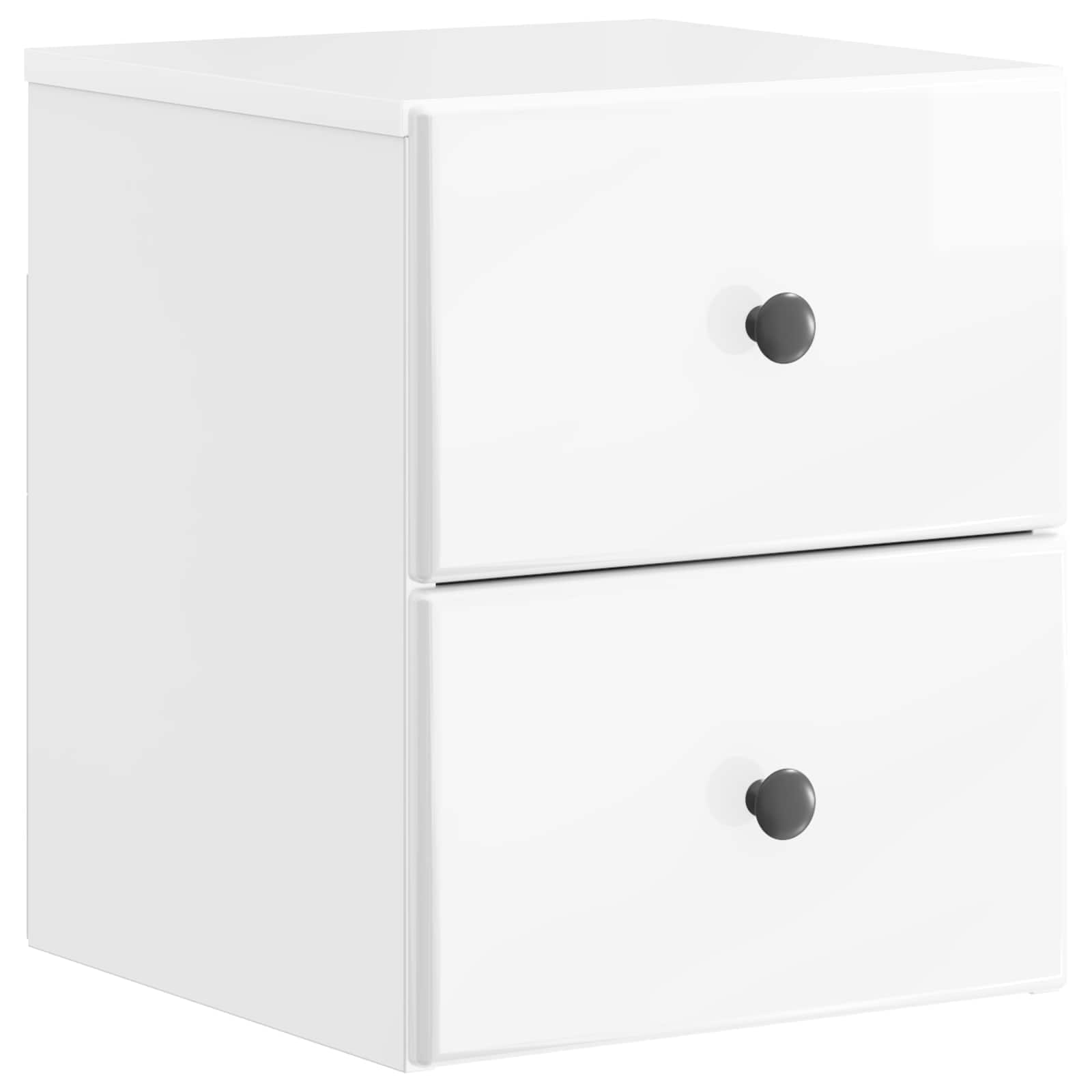 Cabinet de chevet mural 2 pcs Blanc brillant 34,5 x 33 x 40 cm - XIOS