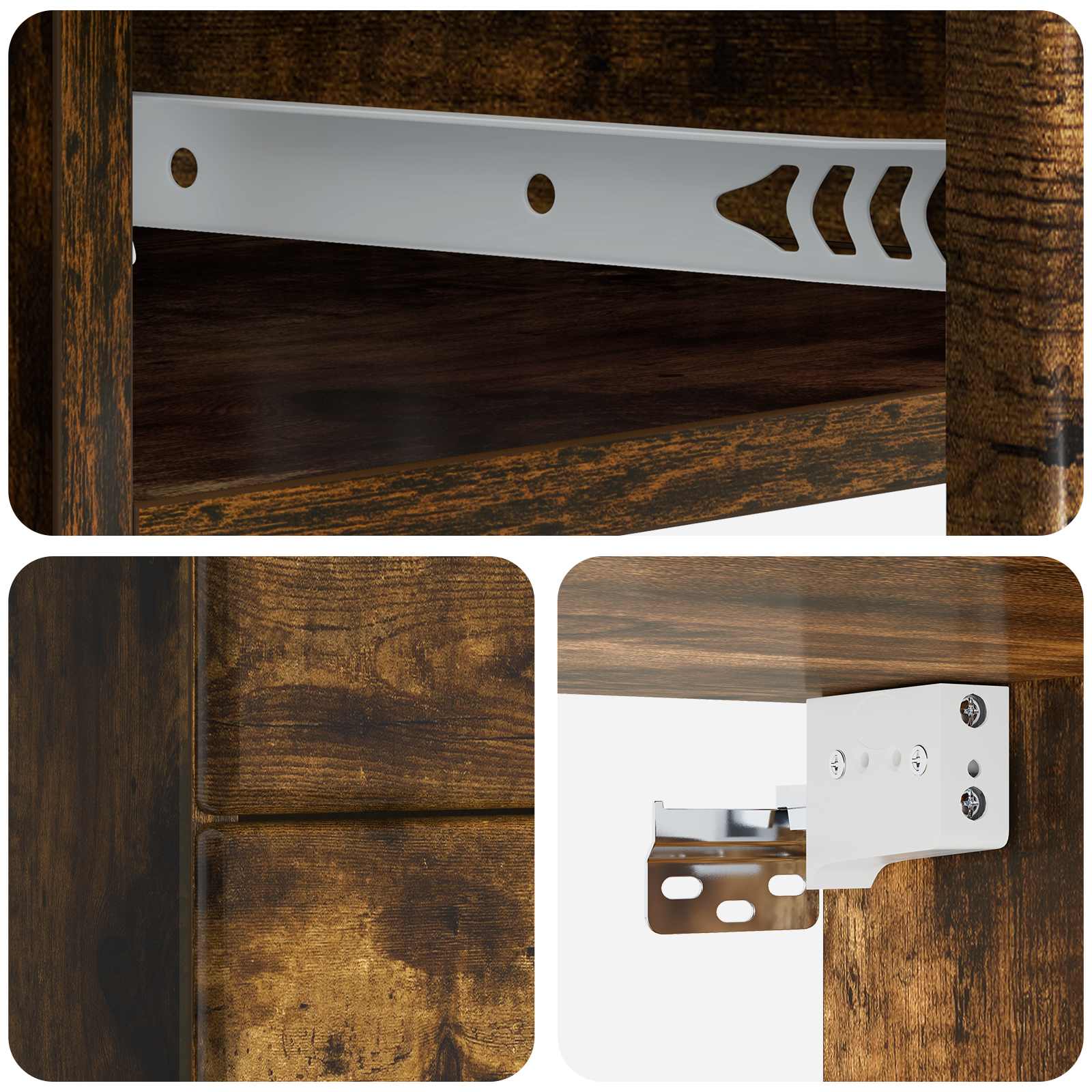 Cabinet de chevet mural 2 pcs Chêne fumé 34,5 x 33 x 40 cm - XIOS
