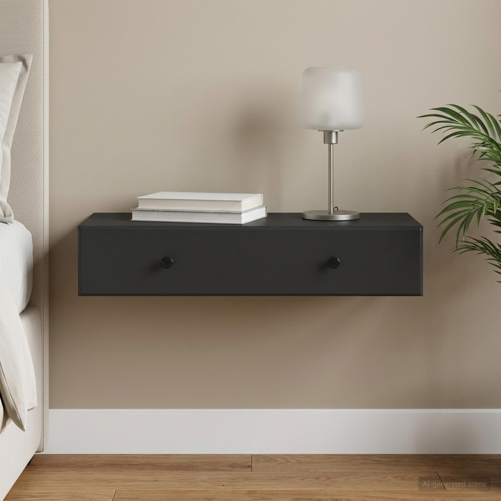 Table d'appoint murale Noir 87,5 x 34,5 x 17 cm - XIOS
