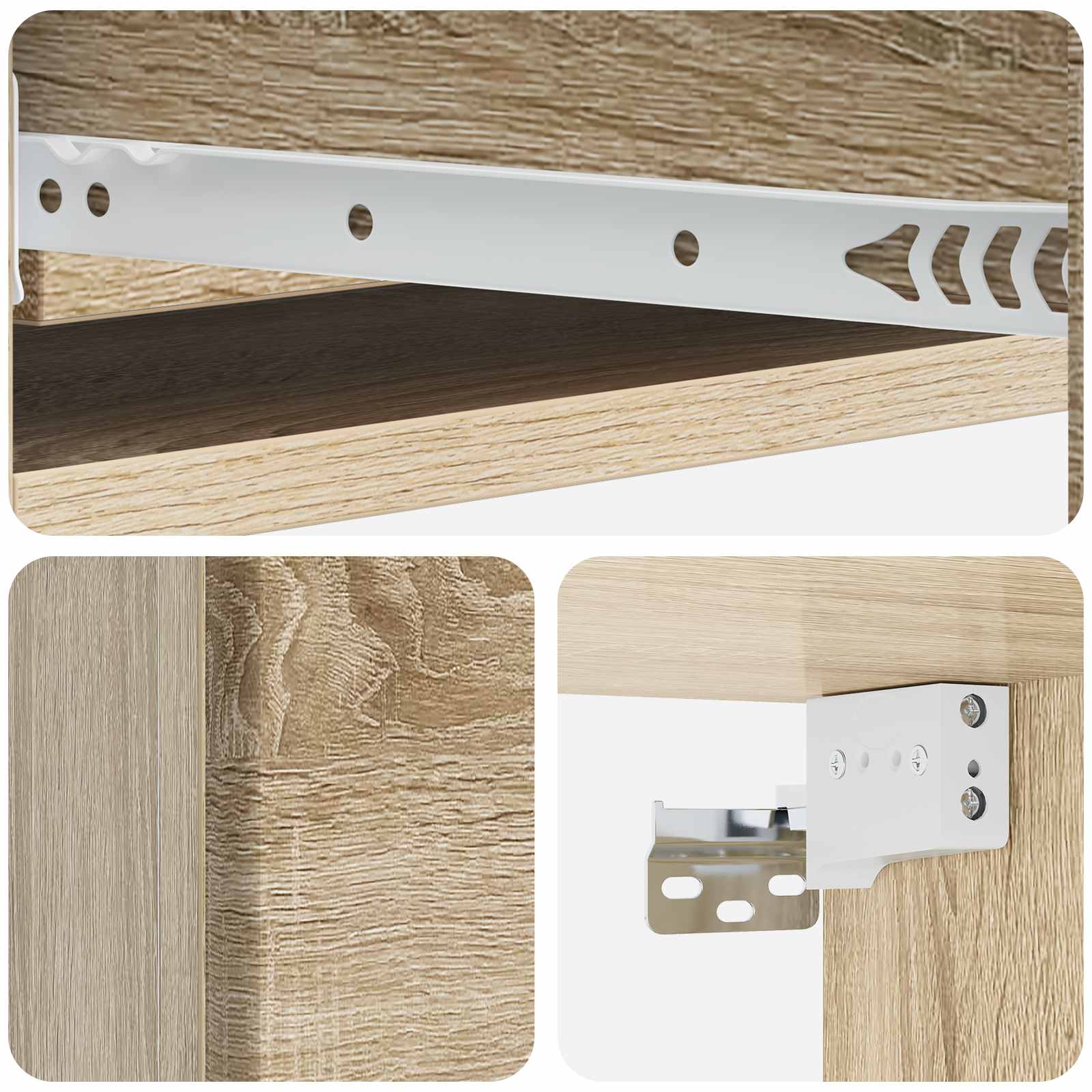 Table d'appoint murale Chêne Sonoma 87,5 x 34,5 x 17 cm - XIOS
