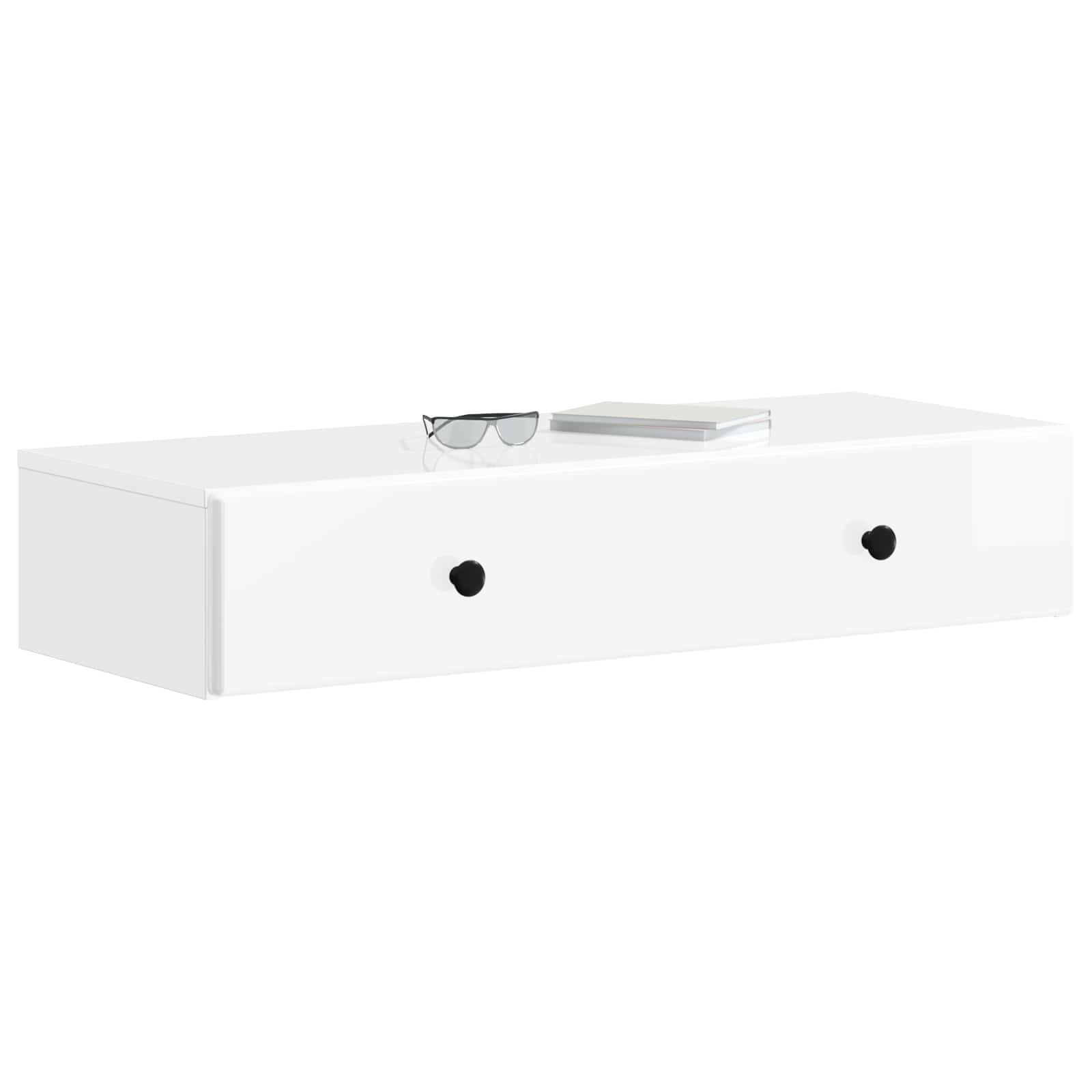 Table d'appoint murale Blanc brillant 87,5 x 34,5 x 17 cm - XIOS