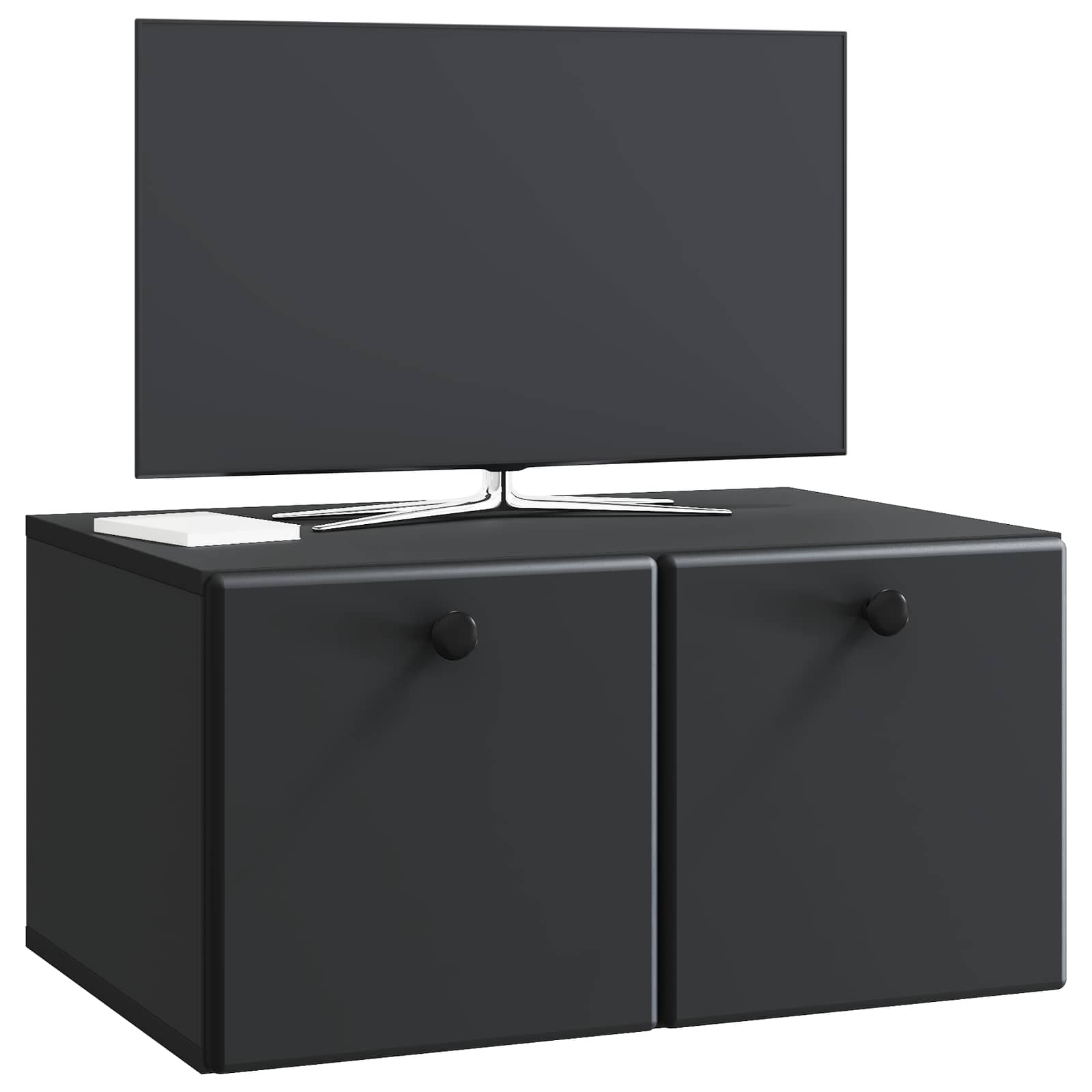 Meuble TV mural 59,5 x 41 x 30 cm Noir Bois d'ingénierie - XIOS