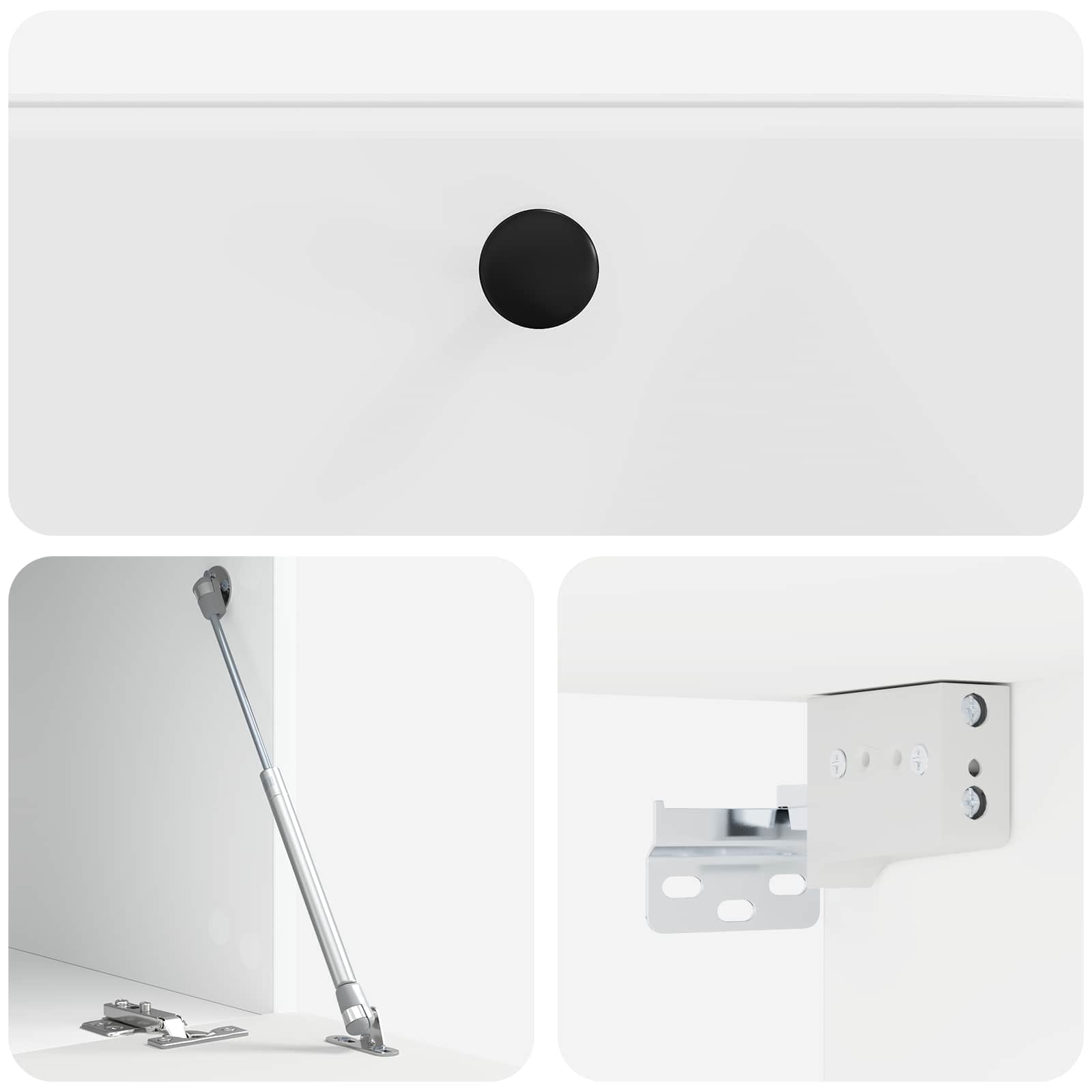 Meuble TV mural Montage mural Blanc brillant 59,5 x 41 x 30 cm - XIOS
