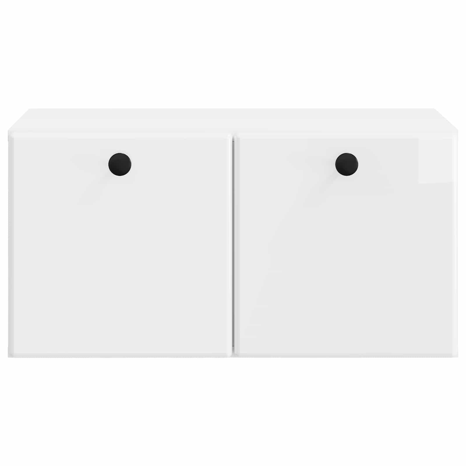 Meuble TV mural Montage mural Blanc brillant 59,5 x 41 x 30 cm - XIOS