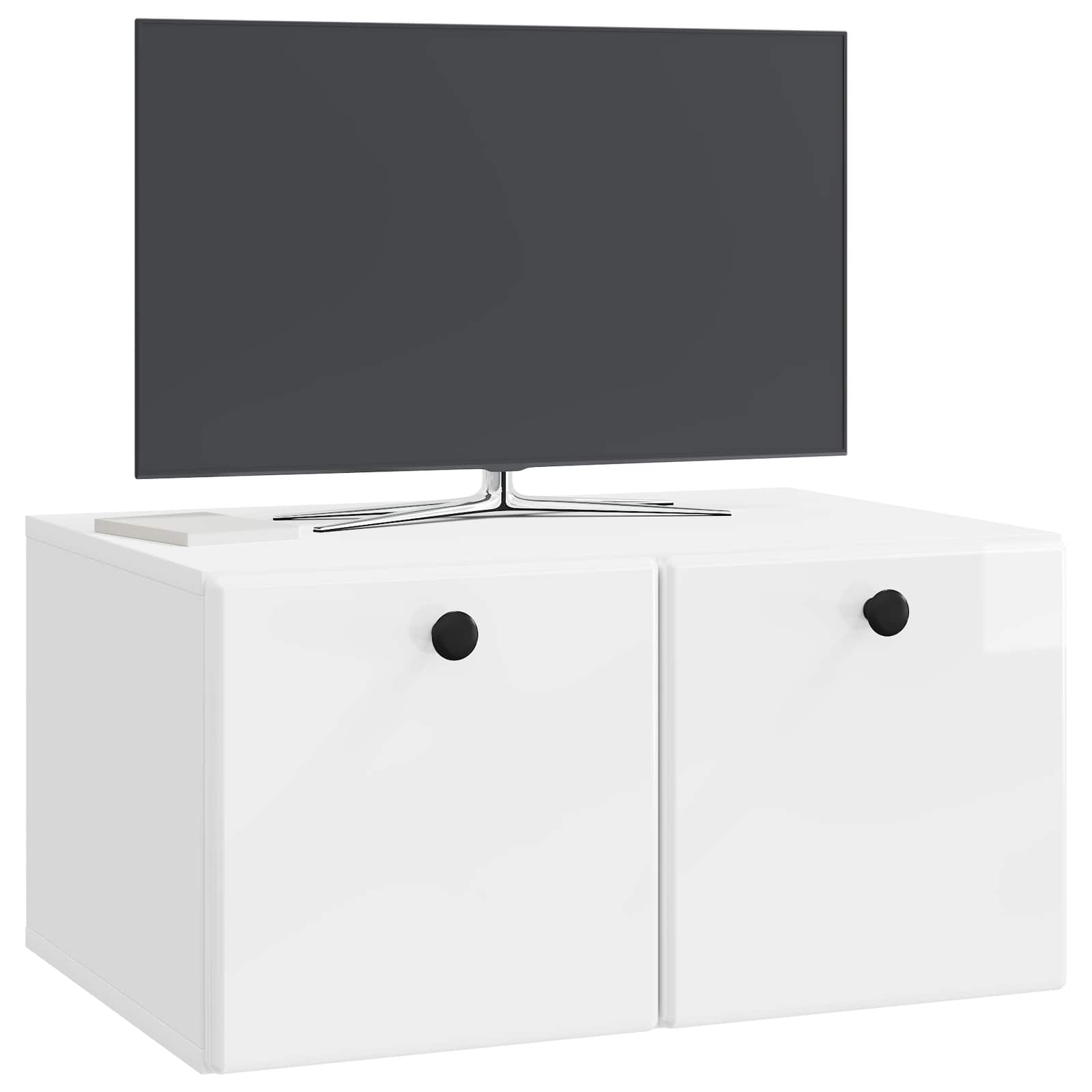 Meuble TV mural Montage mural Blanc brillant 59,5 x 41 x 30 cm - XIOS