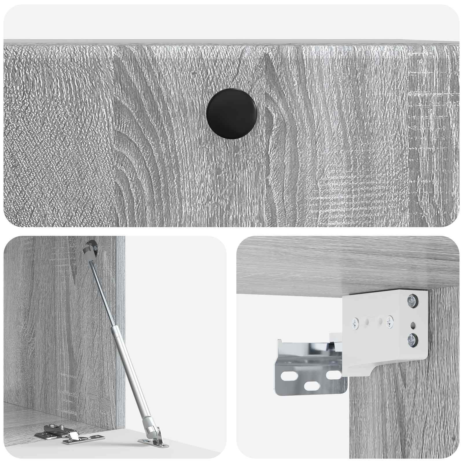 Meuble TV mural Sonoma gris 59,5 x 41 x 30 cm Bois d'ingénierie - XIOS