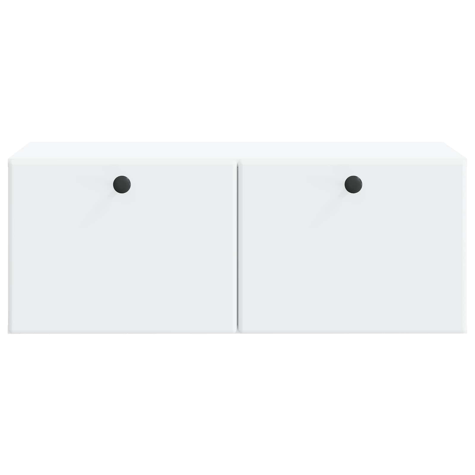 Meuble TV mural 78,5 x 41 x 30 cm Blanc Bois d'ingénierie - XIOS