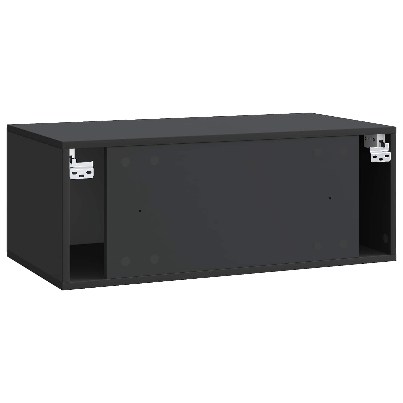 Meuble TV mural Noir 78,5 x 41 x 30 cm Bois d'ingénierie - XIOS
