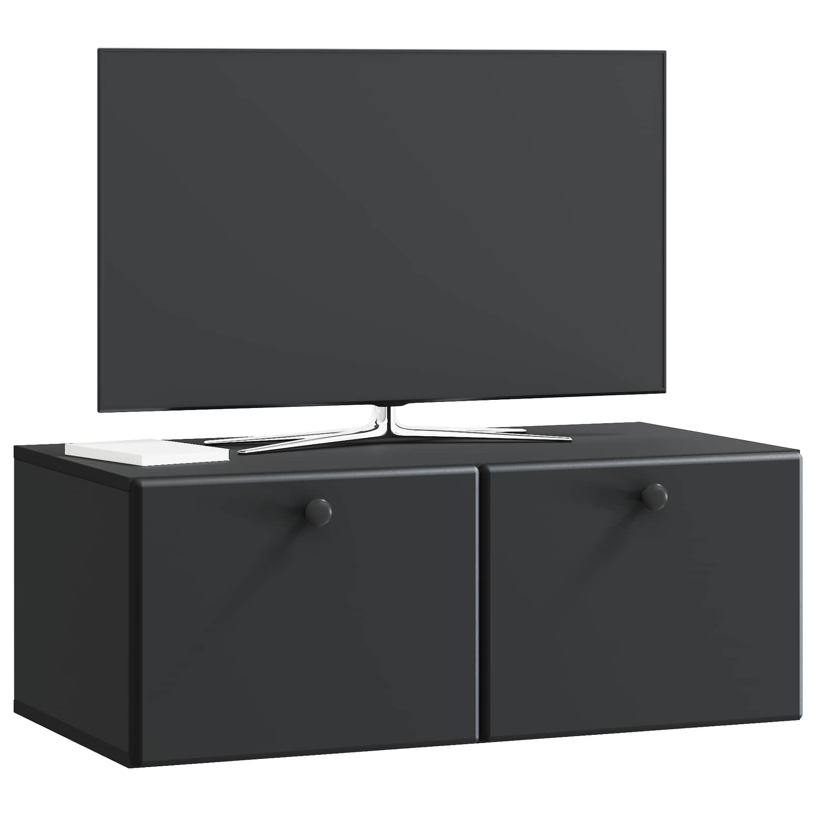 Meuble TV mural Noir 78,5 x 41 x 30 cm Bois d'ingénierie - XIOS