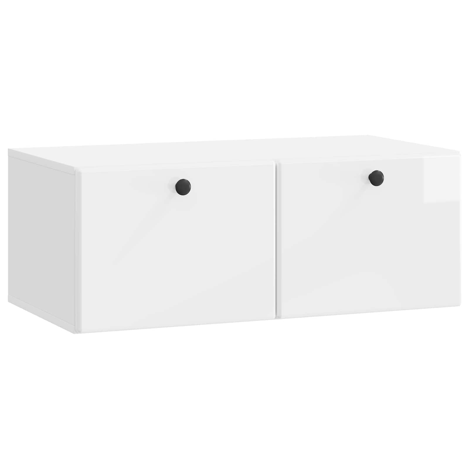 Meuble TV mural Montage mural Blanc brillant 78,5 x 41 x 30 cm - XIOS