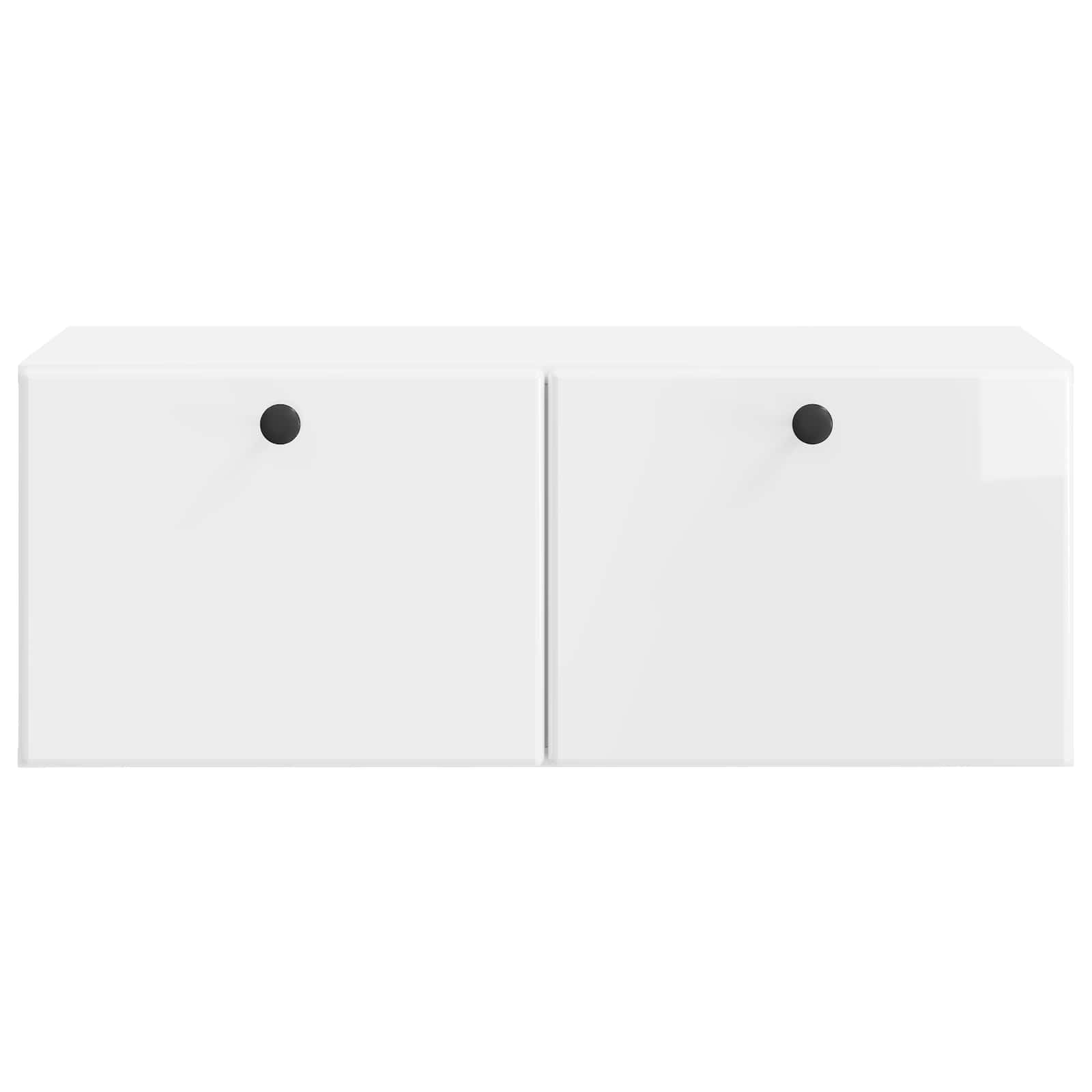Meuble TV mural Montage mural Blanc brillant 78,5 x 41 x 30 cm - XIOS