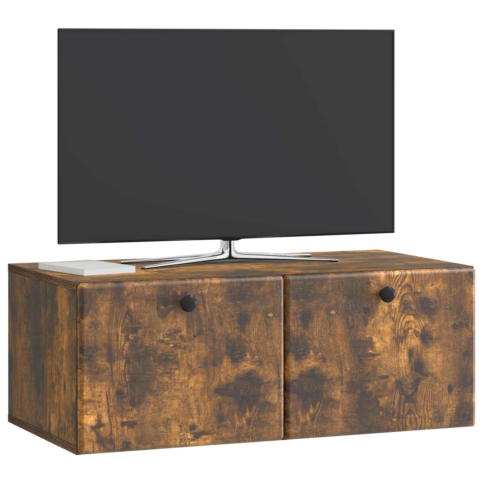 Meuble TV mural Chêne fumé 78,5 x 41 x 30 cm Bois d'ingénierie - XIOS