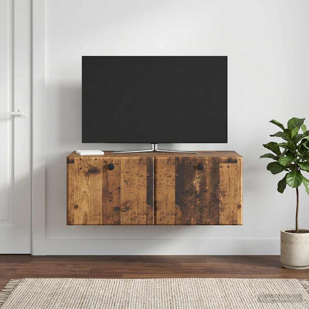 Meuble TV mural 78,5 x 41 x 30 cm Bois ancien Bois d'ingénierie - XIOS