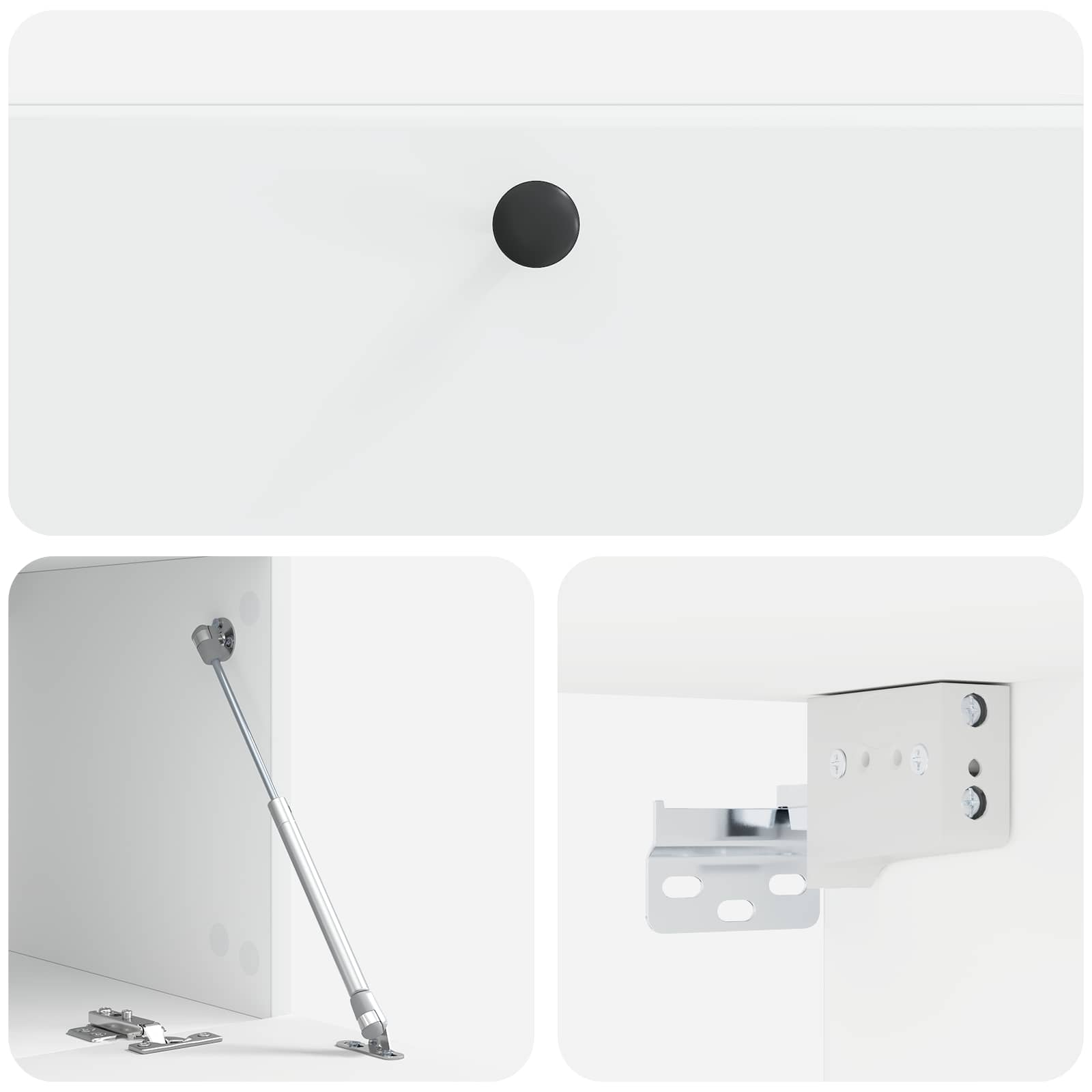 Meuble TV mural 98 x 41 x 30 cm Blanc Bois d'ingénierie - XIOS