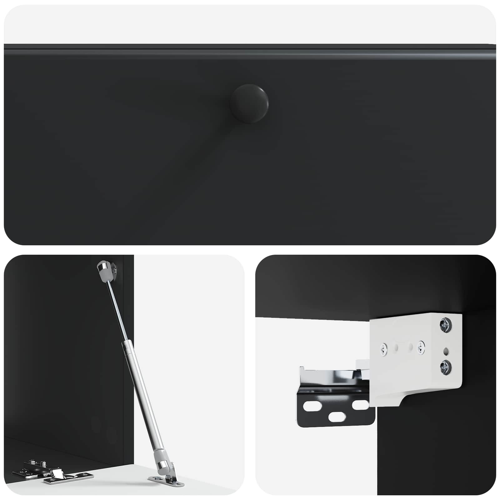 Meuble TV mural Noir 98 x 41 x 30 cm Bois d'ingénierie - XIOS