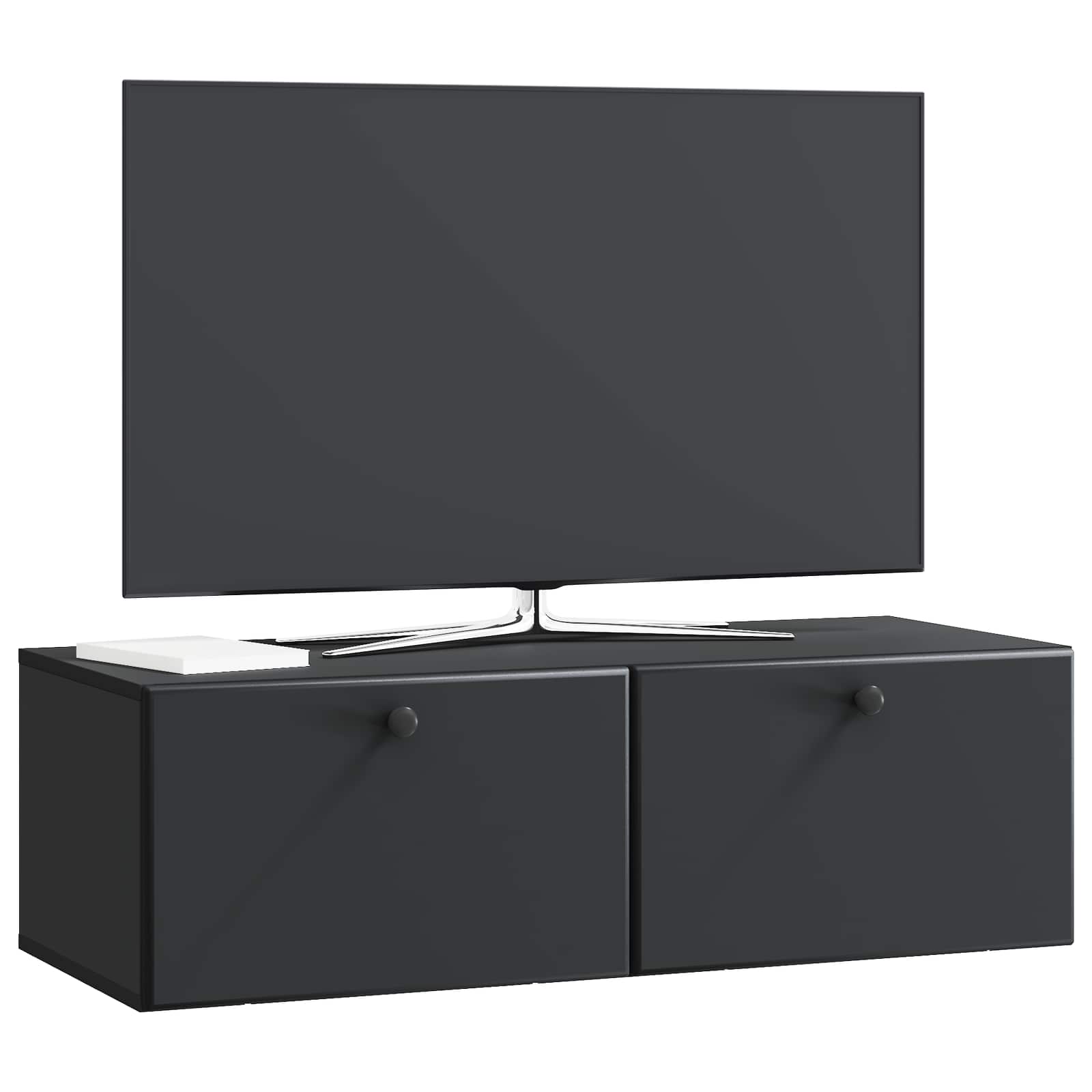 Meuble TV mural Noir 98 x 41 x 30 cm Bois d'ingénierie - XIOS