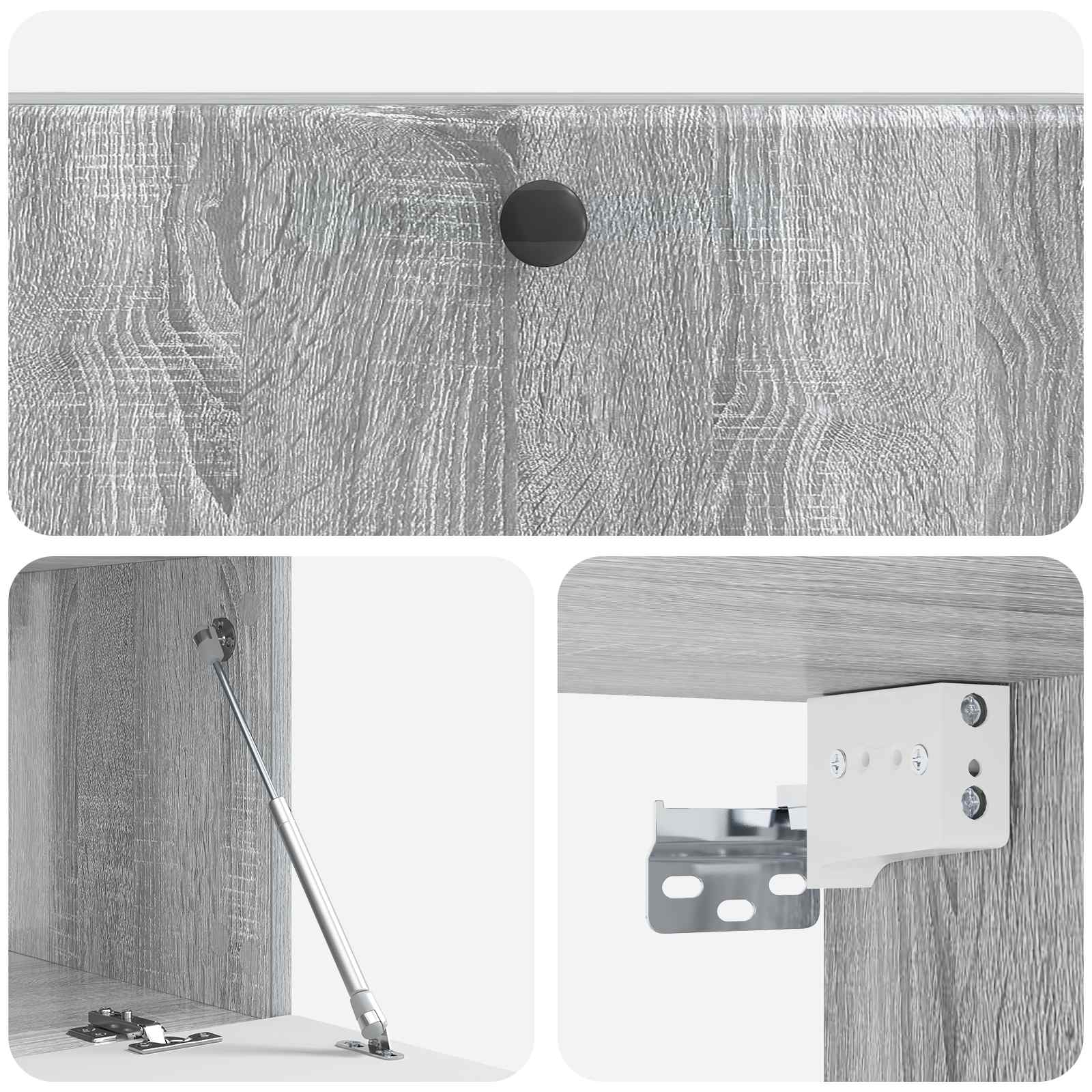 Meuble TV mural Sonoma gris 98 x 41 x 30 cm Bois d'ingénierie - XIOS