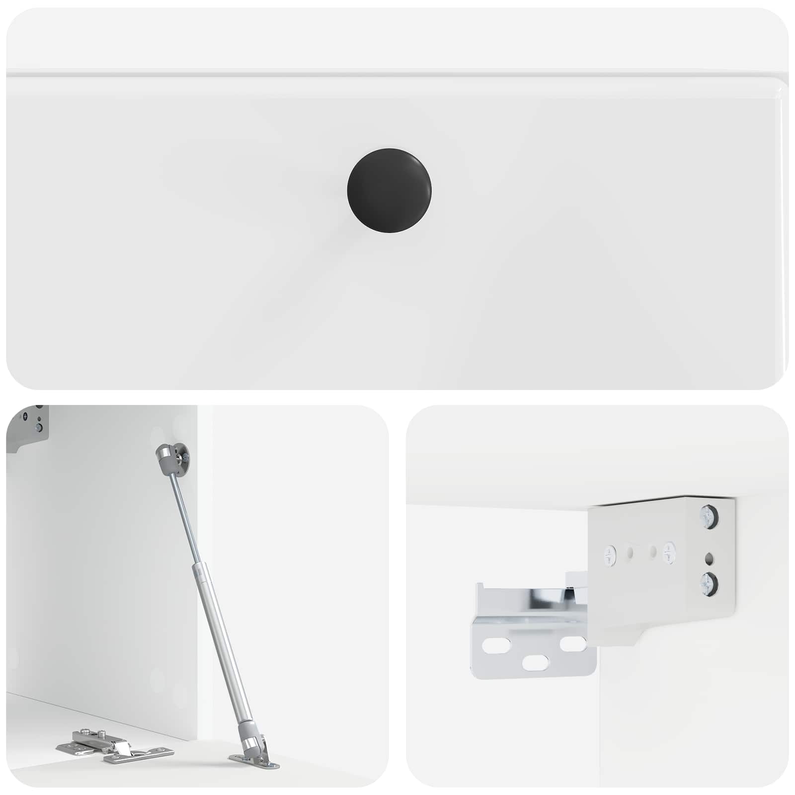 Meuble TV mural 59,5 x 31 x 30 cm Blanc brillant - XIOS
