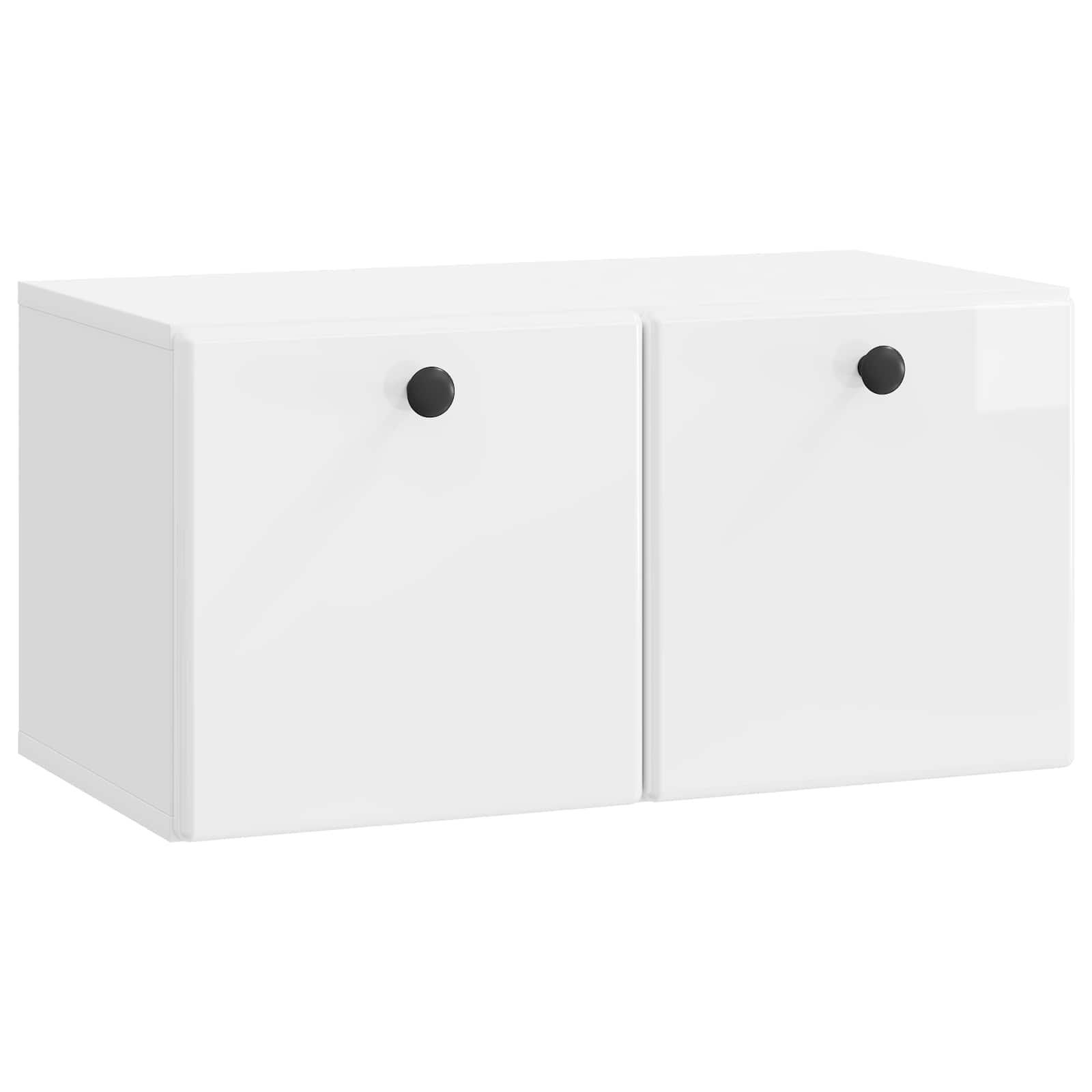 Meuble TV mural 59,5 x 31 x 30 cm Blanc brillant - XIOS