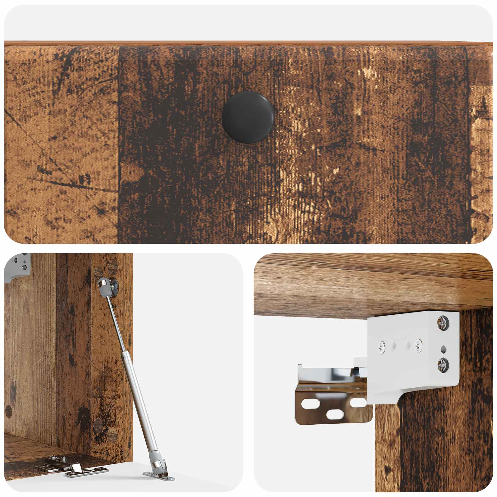 Meuble TV mural 59,5 x 31 x 30 cm Bois ancien Bois d'ingénierie - XIOS