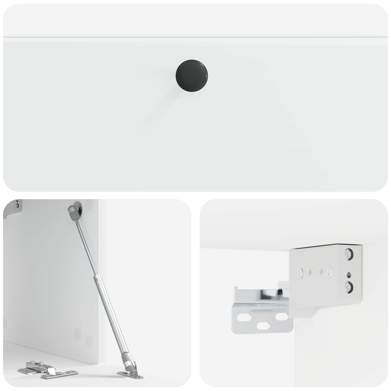 Meuble TV mural 78,5 x 31 x 30 cm Blanc Bois d'ingénierie - XIOS