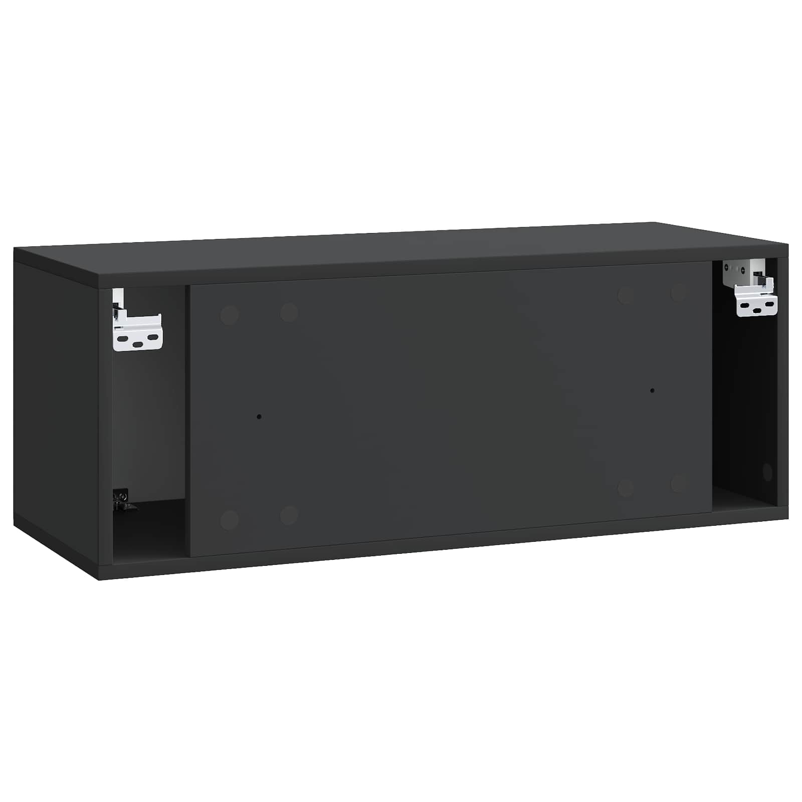 Meuble TV mural 78,5 x 31 x 30 cm Noir Bois d'ingénierie - XIOS