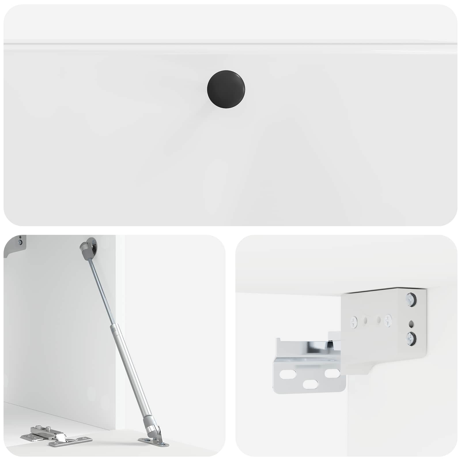 Meuble TV mural Montage mural Blanc brillant 78,5 x 31 x 30 cm - XIOS