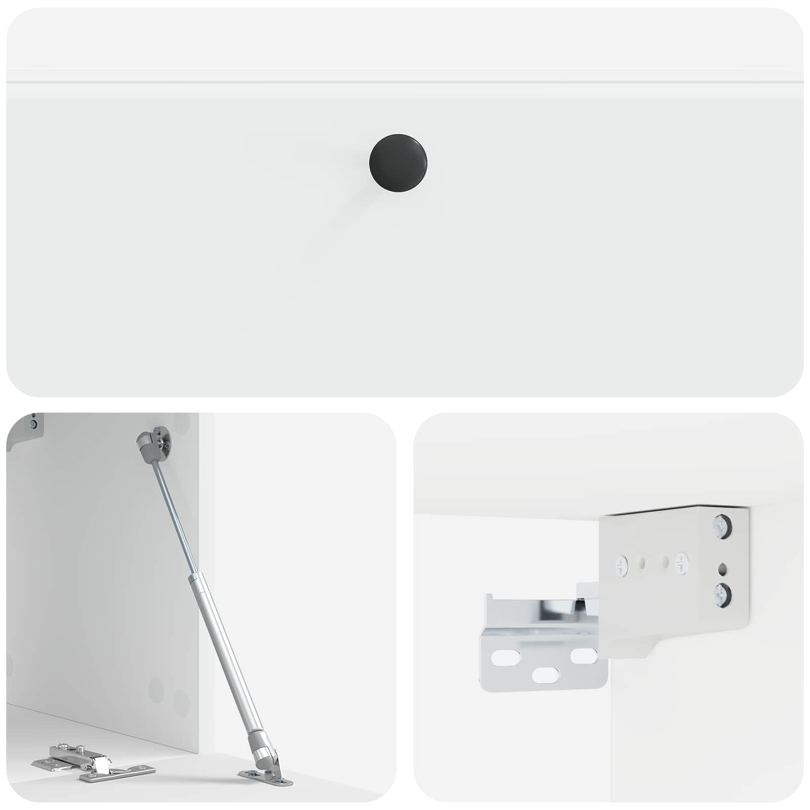 Meuble TV mural 98 x 31 x 30 cm Blanc Bois d'ingénierie - XIOS