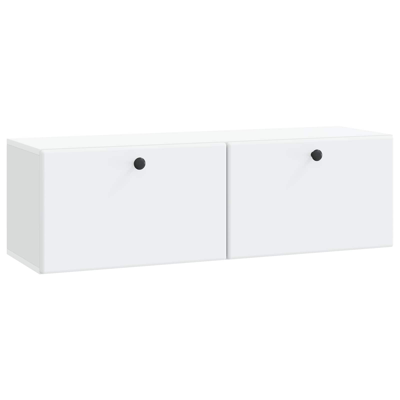 Meuble TV mural 98 x 31 x 30 cm Blanc Bois d'ingénierie - XIOS