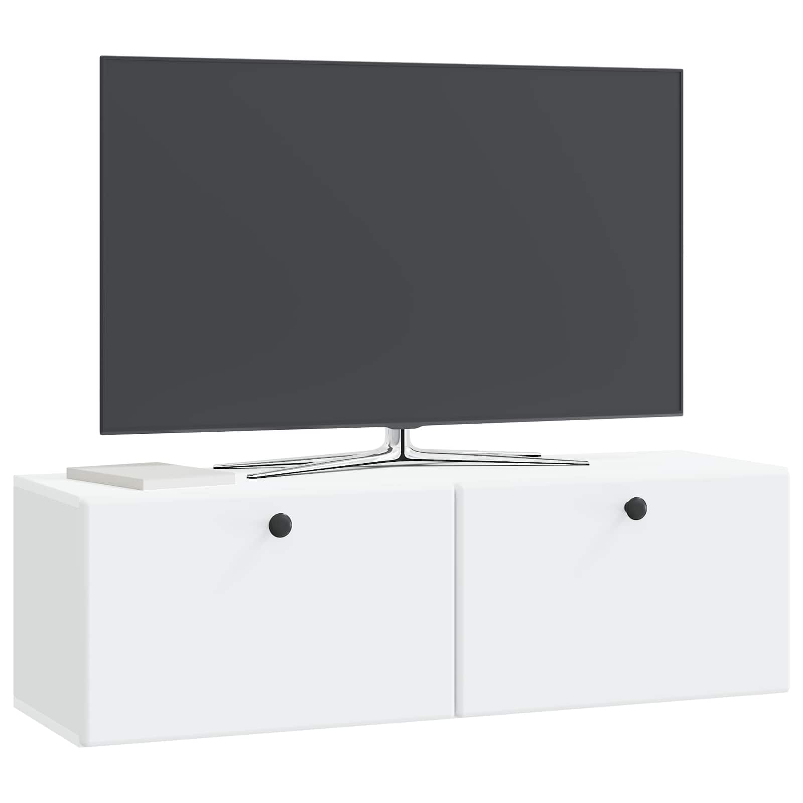 Meuble TV mural 98 x 31 x 30 cm Blanc Bois d'ingénierie - XIOS