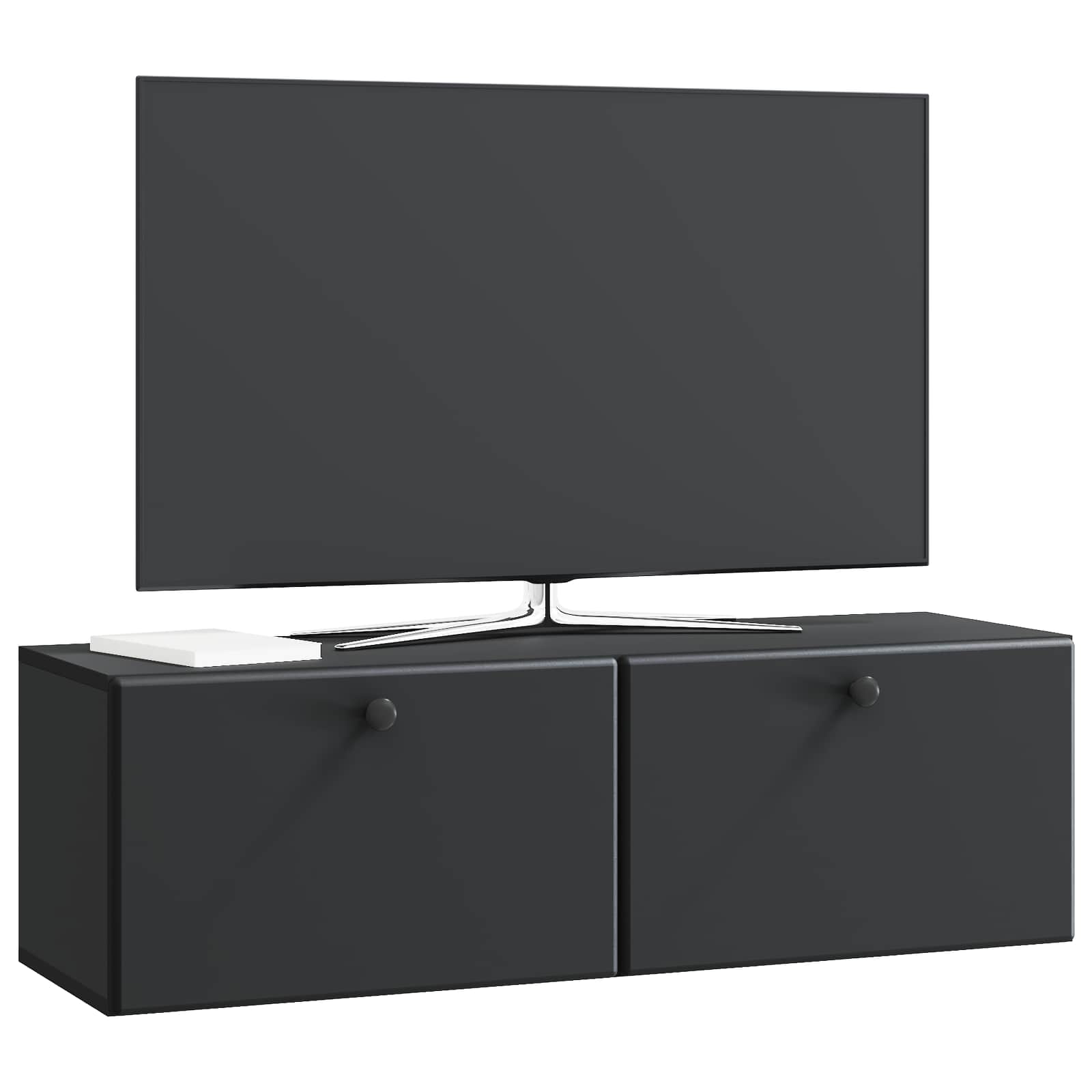 Meuble TV mural Noir 98 x 31 x 30 cm Bois d'ingénierie - XIOS